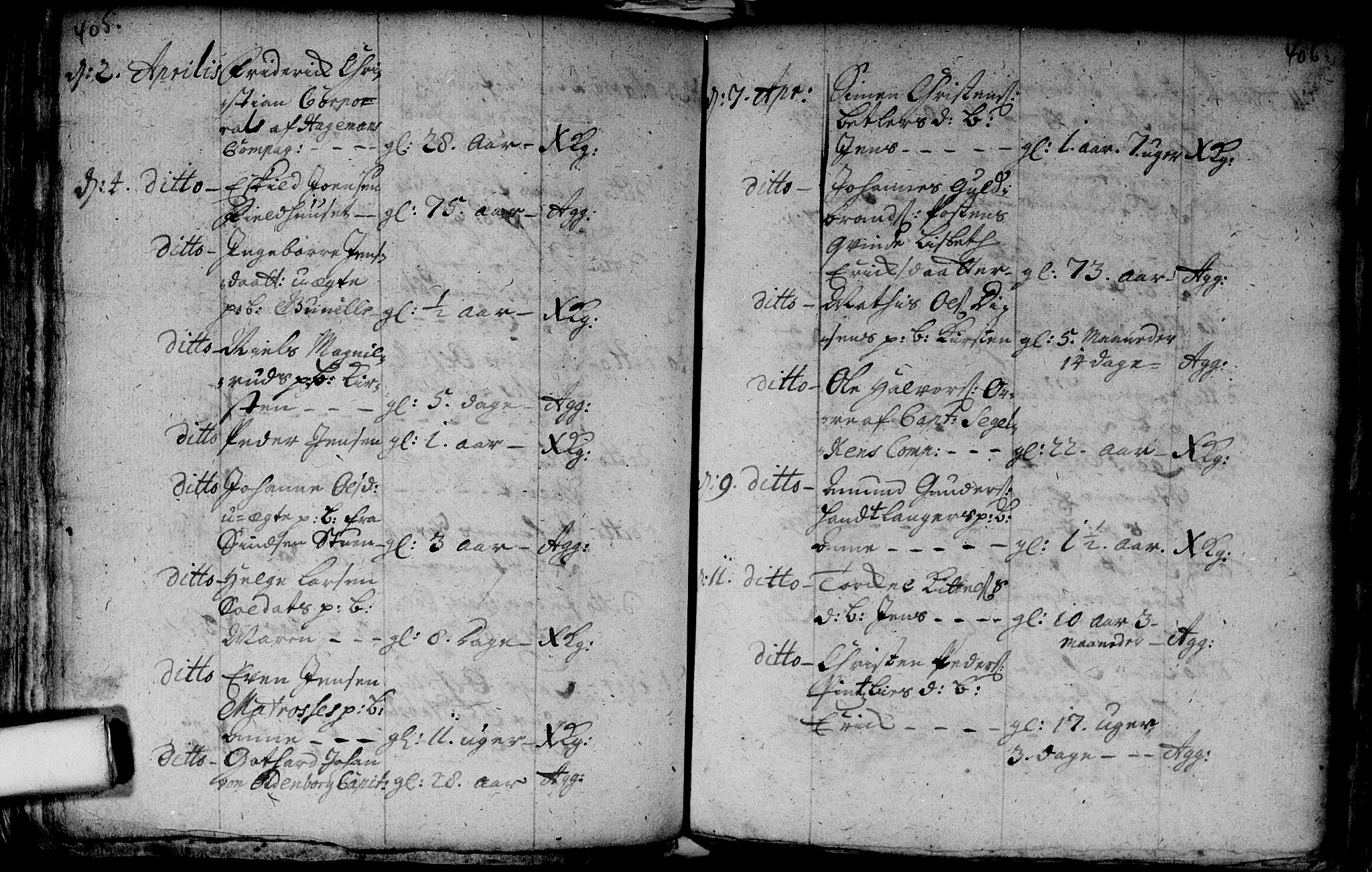 Aker prestekontor kirkebøker, AV/SAO-A-10861/F/L0002: Parish register (official) no. 2, 1714-1720, p. 405-406