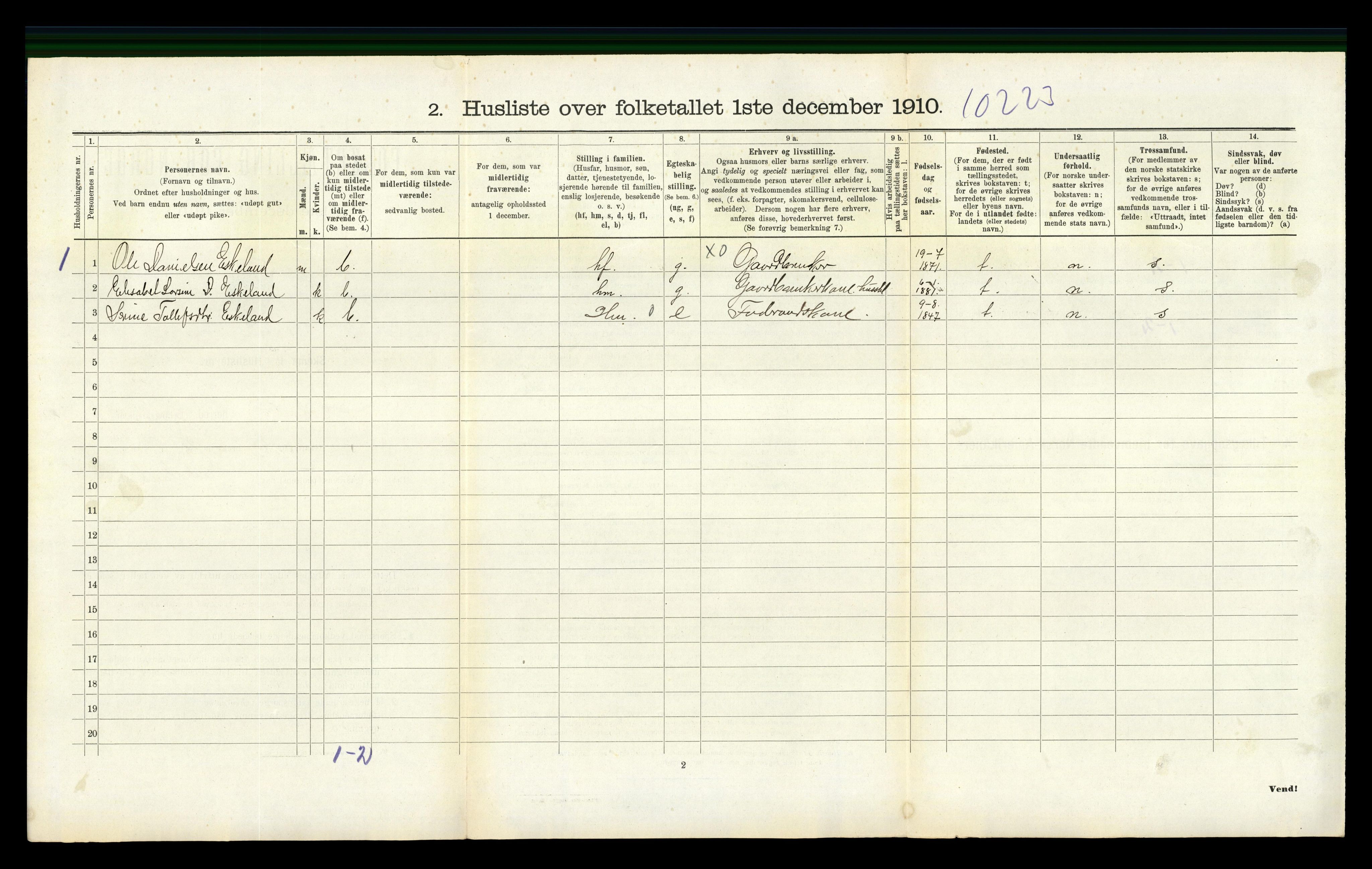 RA, 1910 census for Høle, 1910, p. 359