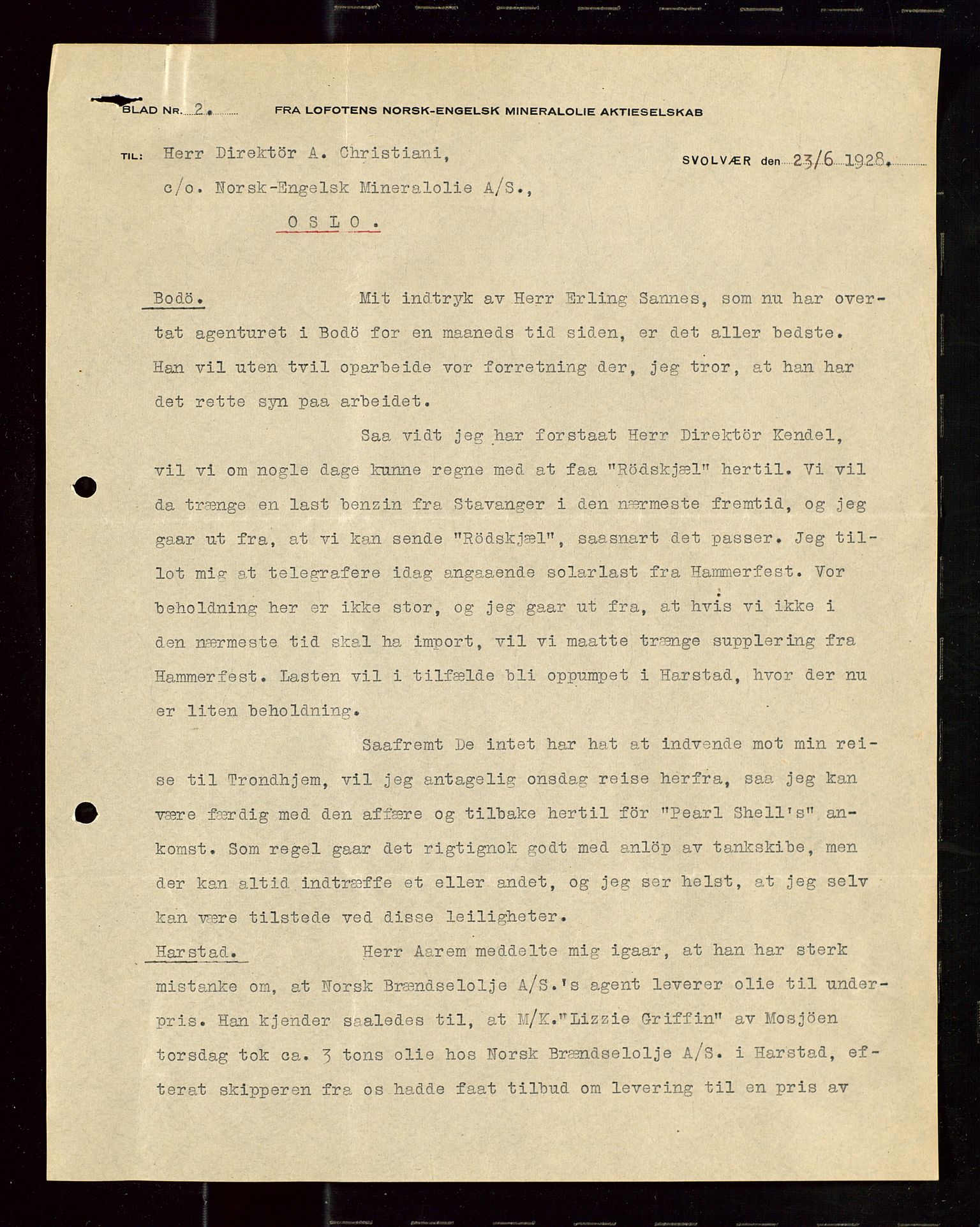 Pa 1521 - A/S Norske Shell, AV/SAST-A-101915/E/Ea/Eaa/L0023: Sjefskorrespondanse, 1928, p. 25