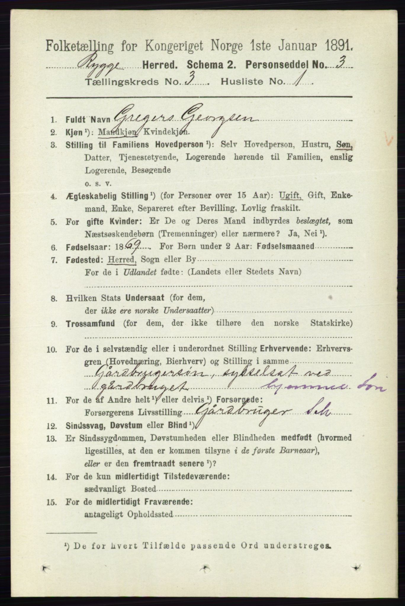 RA, 1891 census for 0136 Rygge, 1891, p. 1670