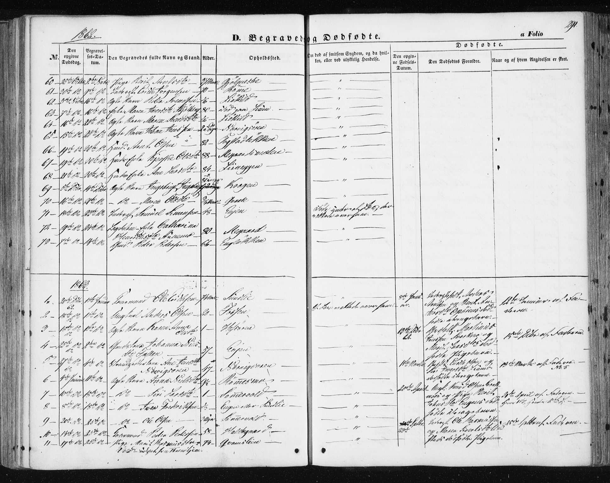 Ministerialprotokoller, klokkerbøker og fødselsregistre - Sør-Trøndelag, SAT/A-1456/668/L0806: Parish register (official) no. 668A06, 1854-1869, p. 291