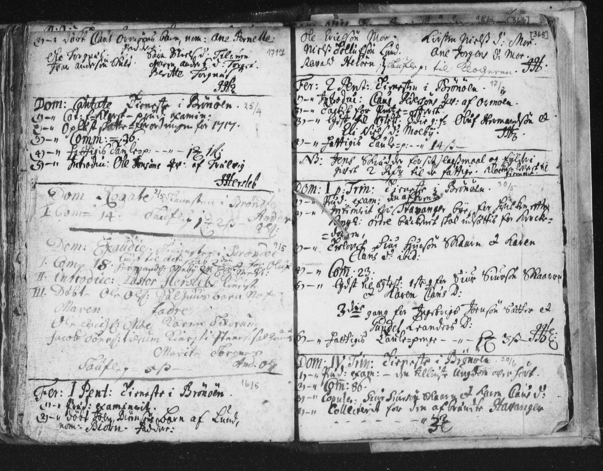 Ministerialprotokoller, klokkerbøker og fødselsregistre - Nordland, SAT/A-1459/813/L0192: Parish register (official) no. 813A02, 1677-1718, p. 365