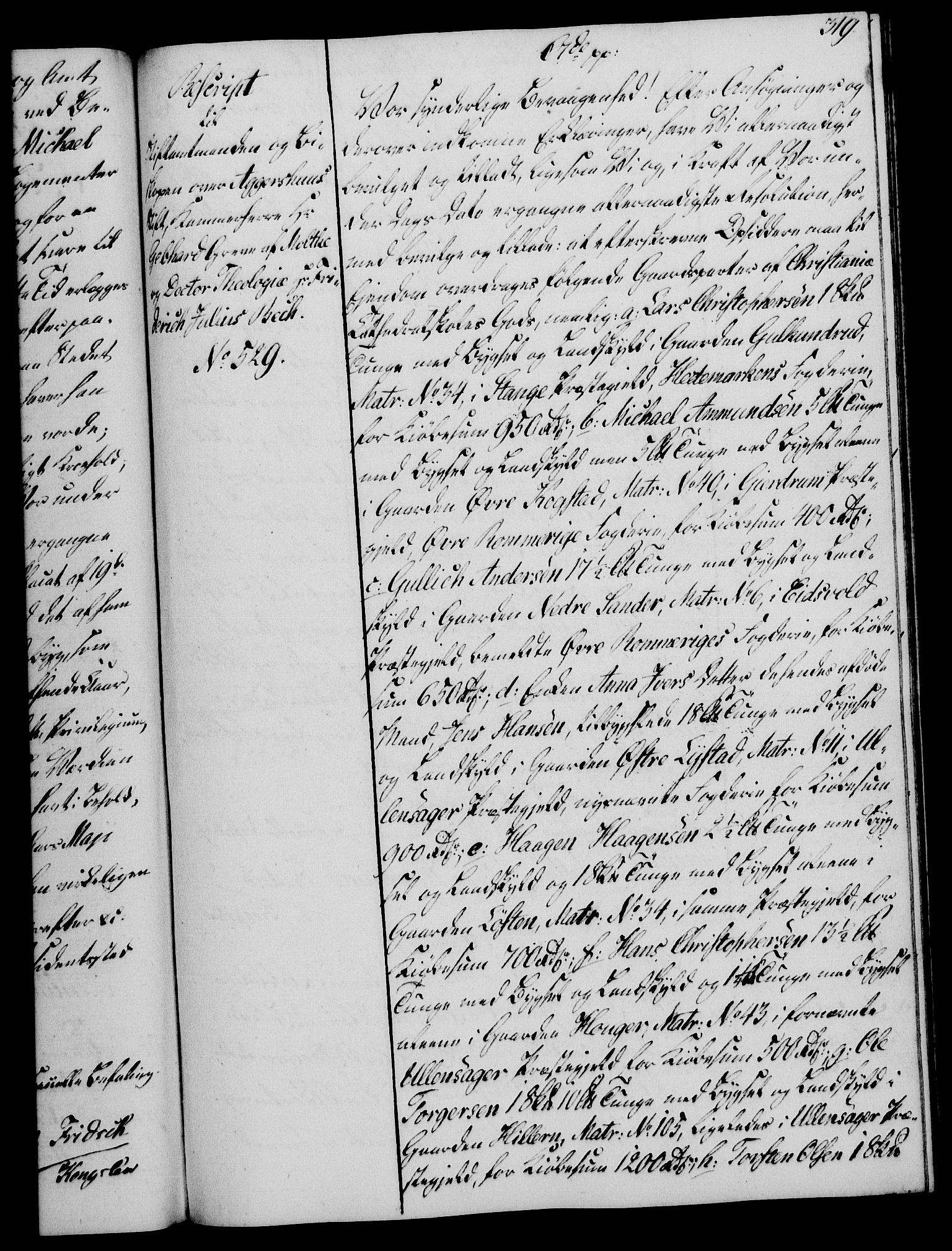 Rentekammeret, Kammerkanselliet, RA/EA-3111/G/Gg/Gga/L0018: Norsk ekspedisjonsprotokoll med register (merket RK 53.18), 1804-1806, p. 319