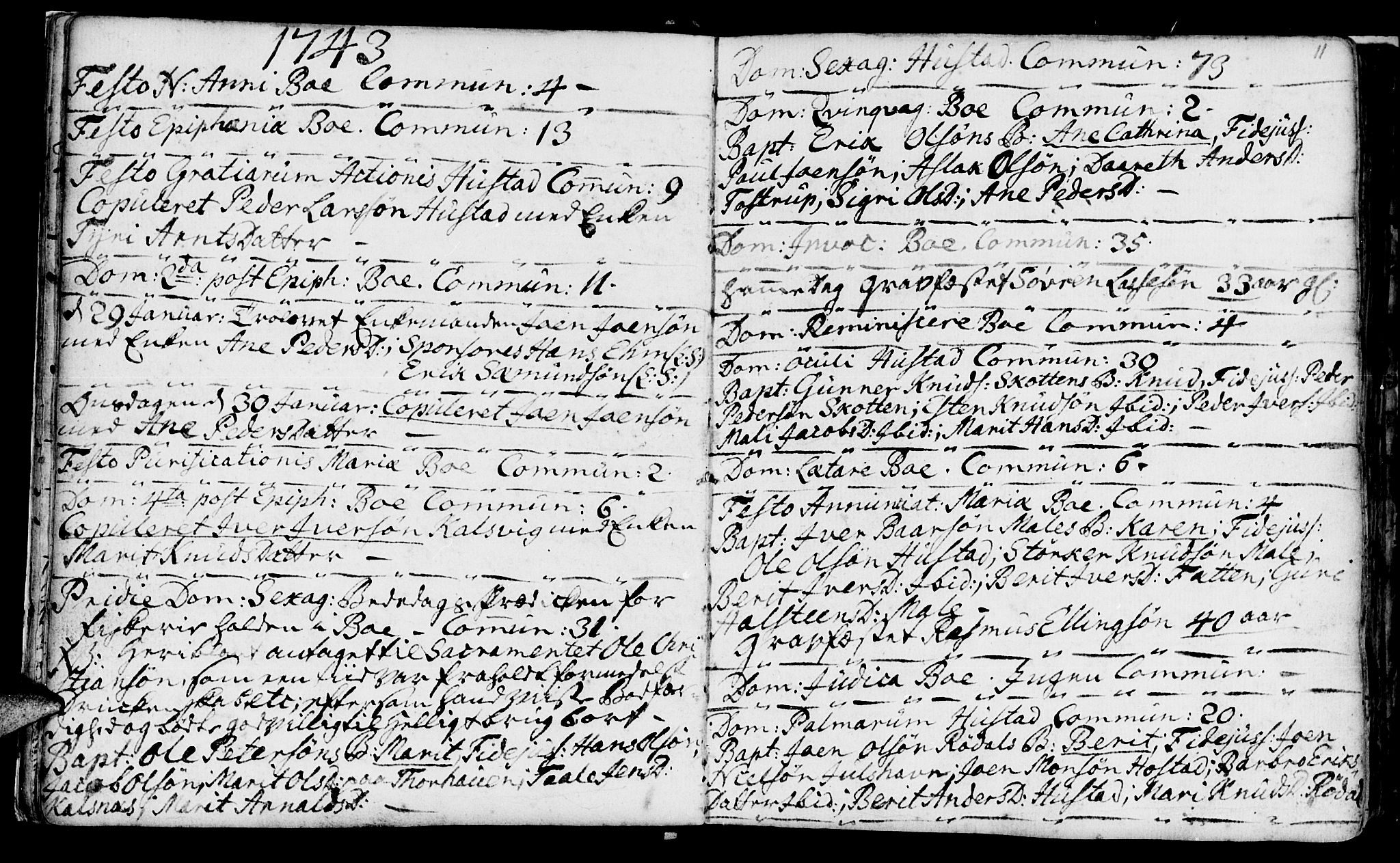 Ministerialprotokoller, klokkerbøker og fødselsregistre - Møre og Romsdal, SAT/A-1454/566/L0760: Parish register (official) no. 566A01, 1739-1766, p. 11