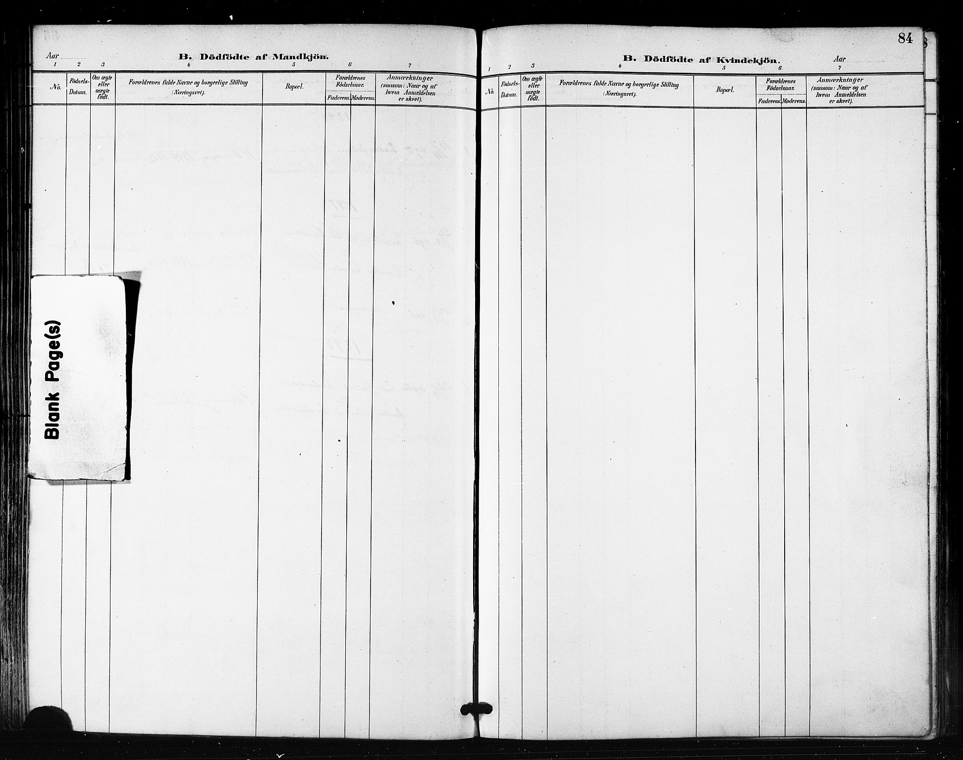 Måsøy sokneprestkontor, AV/SATØ-S-1348/H/Ha/L0007kirke: Parish register (official) no. 7, 1887-1899, p. 84