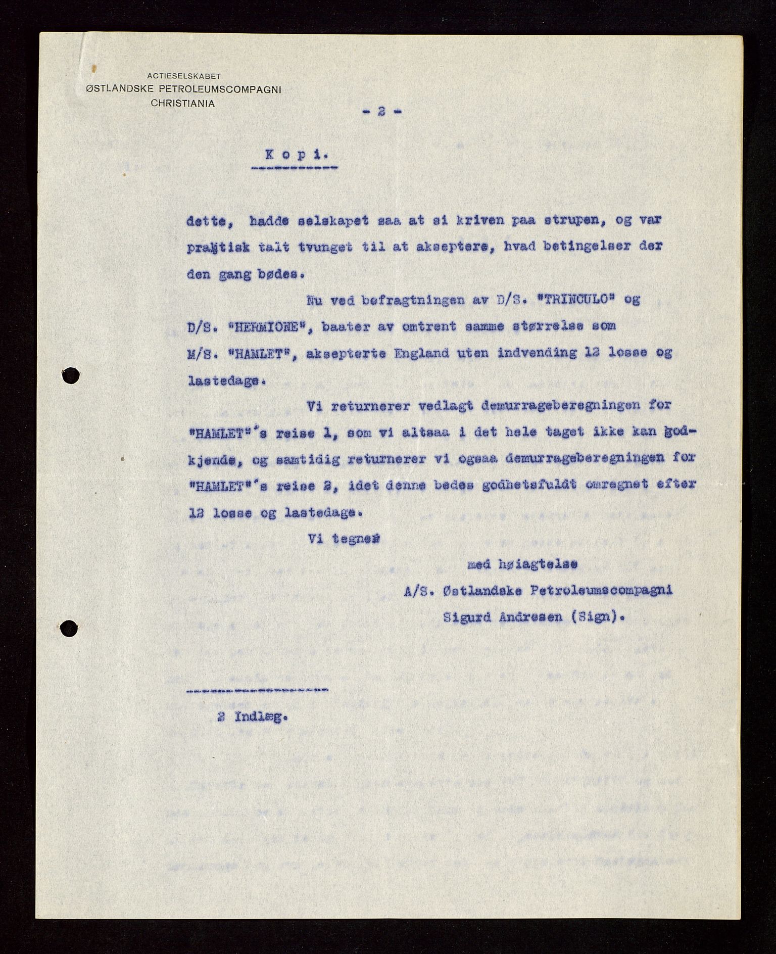 Pa 1521 - A/S Norske Shell, AV/SAST-A-101915/E/Ea/Eaa/L0003: Sjefskorrespondanse, 1918, p. 310