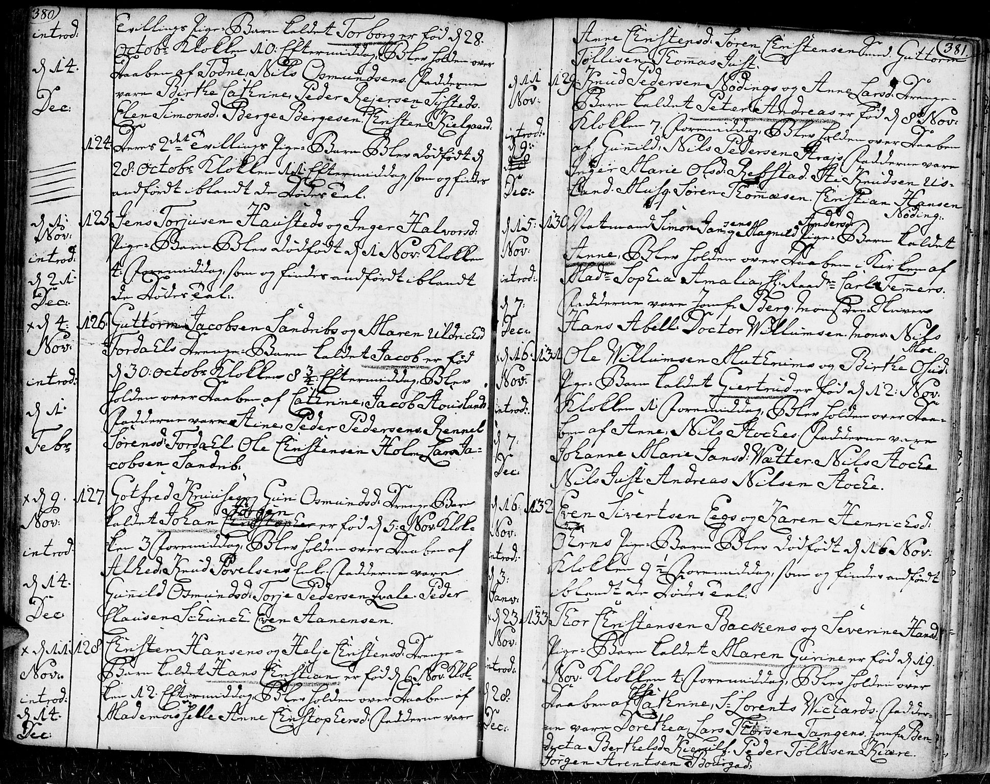 Kristiansand domprosti, AV/SAK-1112-0006/F/Fa/L0002: Parish register (official) no. A 2, 1755-1778, p. 380-381