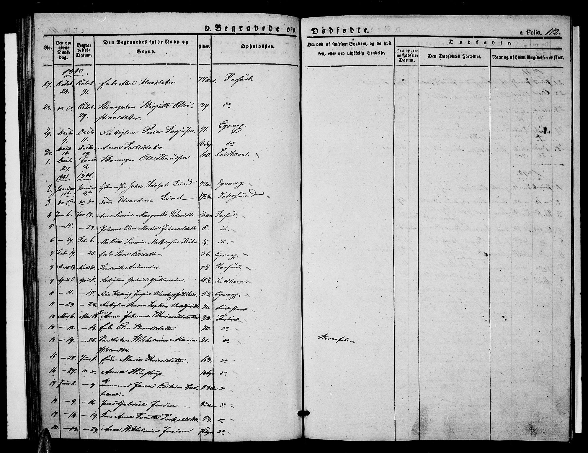 Farsund sokneprestkontor, SAK/1111-0009/F/Fa/L0003: Parish register (official) no. A 3, 1836-1846, p. 112