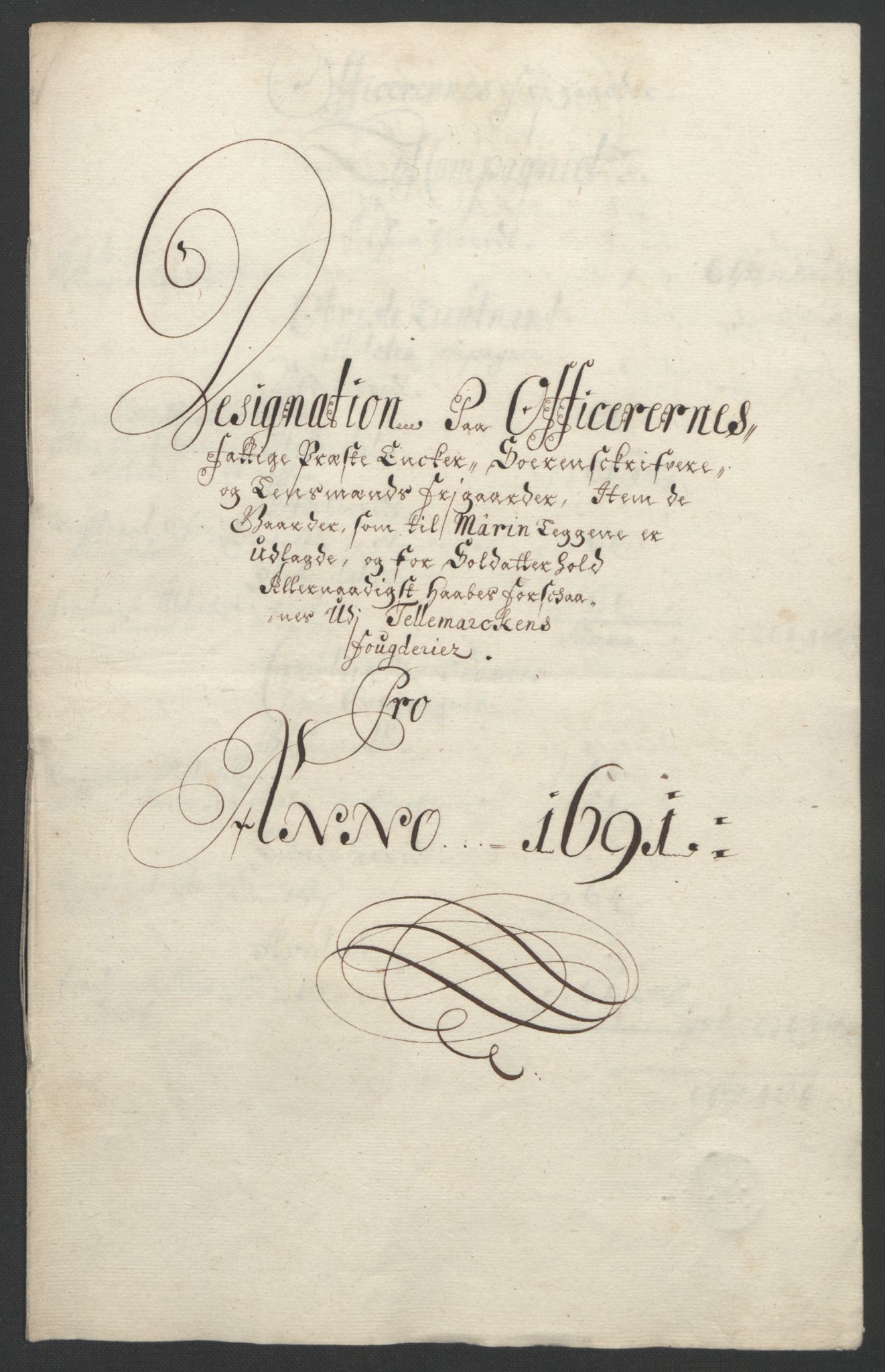 Rentekammeret inntil 1814, Reviderte regnskaper, Fogderegnskap, RA/EA-4092/R35/L2091: Fogderegnskap Øvre og Nedre Telemark, 1690-1693, p. 154