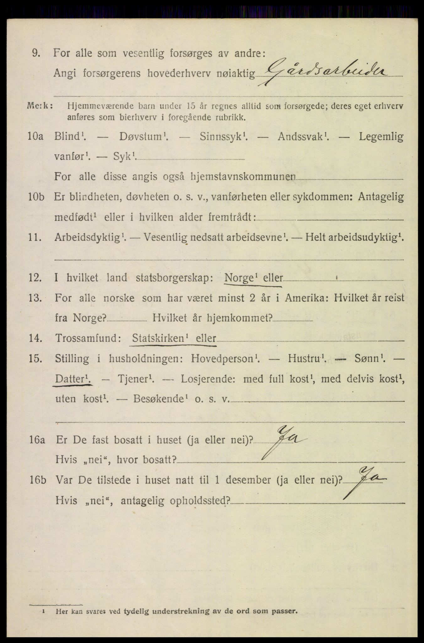 SAH, 1920 census for Kvikne, 1920, p. 2801