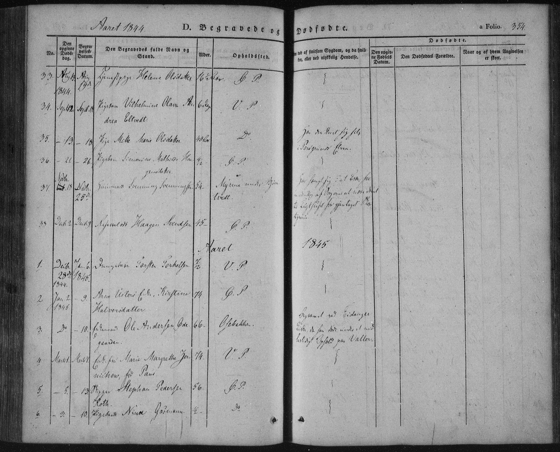 Porsgrunn kirkebøker , SAKO/A-104/F/Fa/L0006: Parish register (official) no. 6, 1841-1857, p. 354