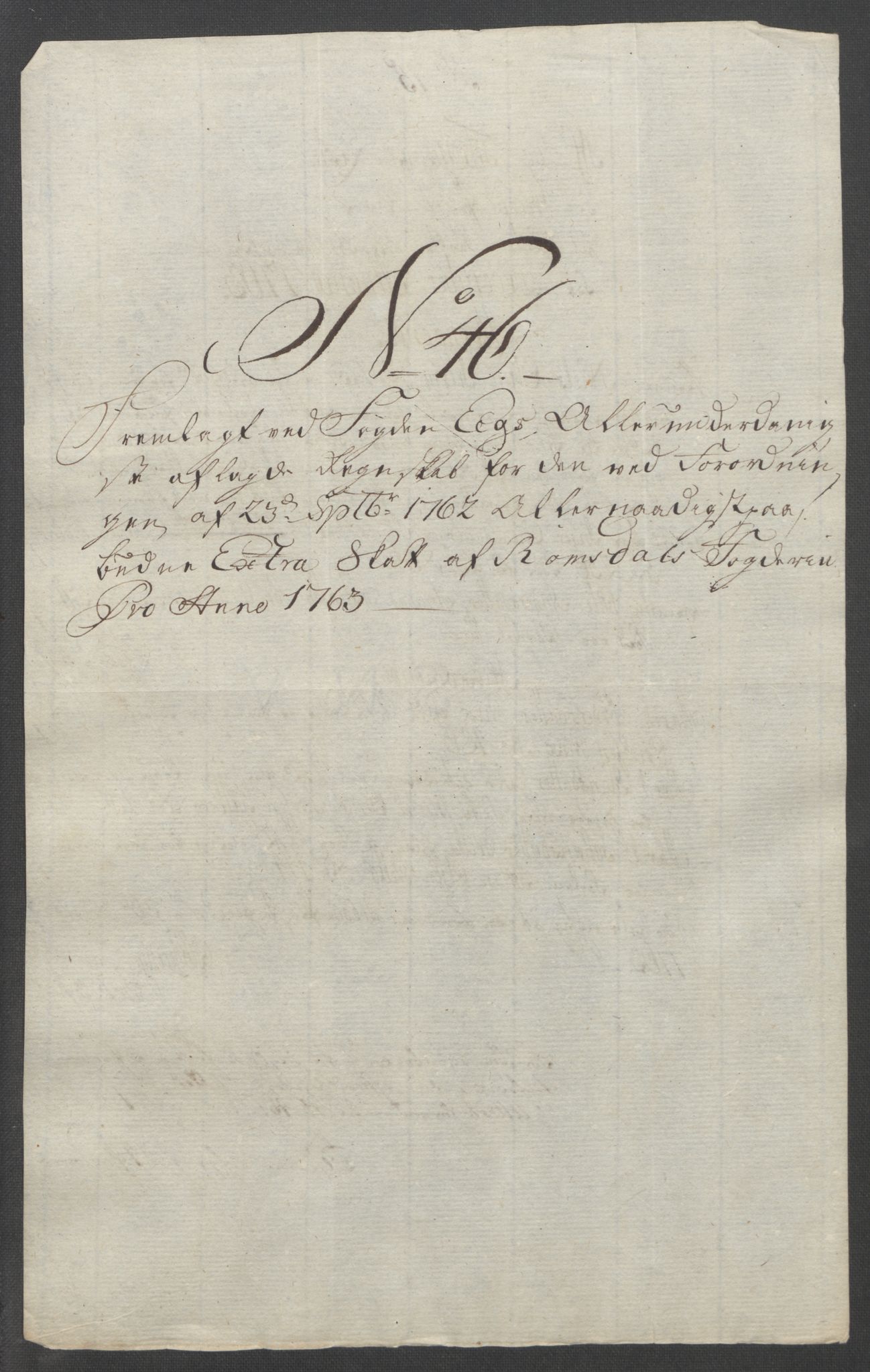 Rentekammeret inntil 1814, Reviderte regnskaper, Fogderegnskap, AV/RA-EA-4092/R55/L3730: Ekstraskatten Romsdal, 1762-1763, p. 463