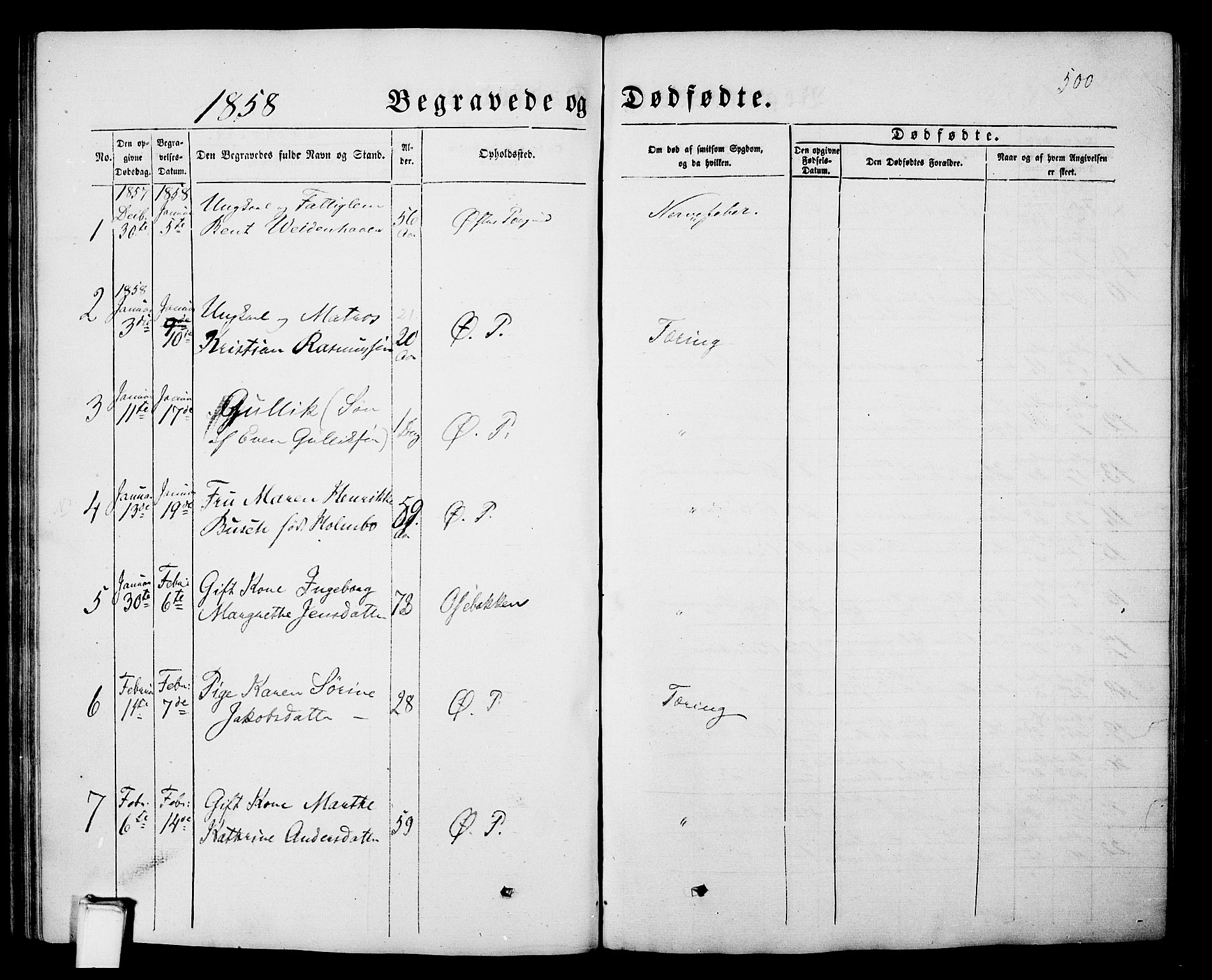 Porsgrunn kirkebøker , SAKO/A-104/G/Gb/L0004: Parish register (copy) no. II 4, 1853-1882, p. 500