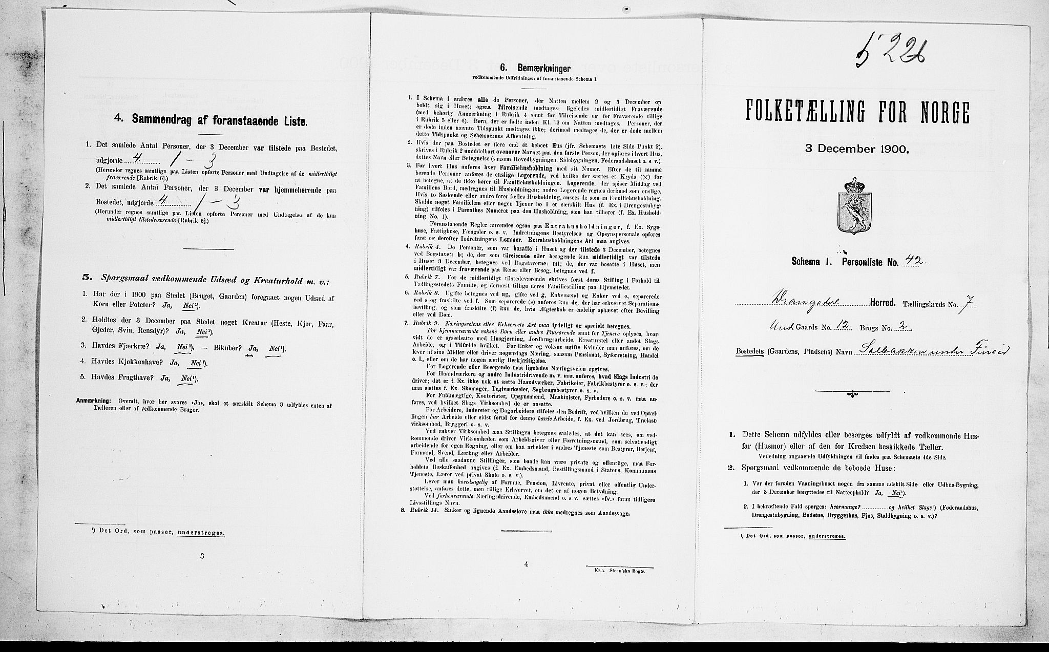 SAKO, 1900 census for Drangedal, 1900, p. 648