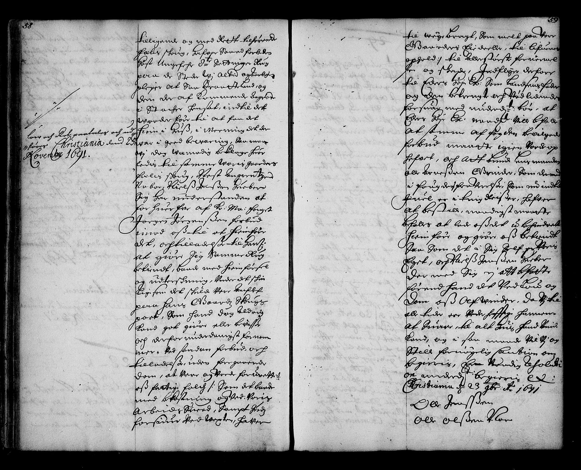 Stattholderembetet 1572-1771, AV/RA-EA-2870/Ae/L0009: Supplikasjons- og resolusjonsprotokoll, 1691-1692, p. 58-59