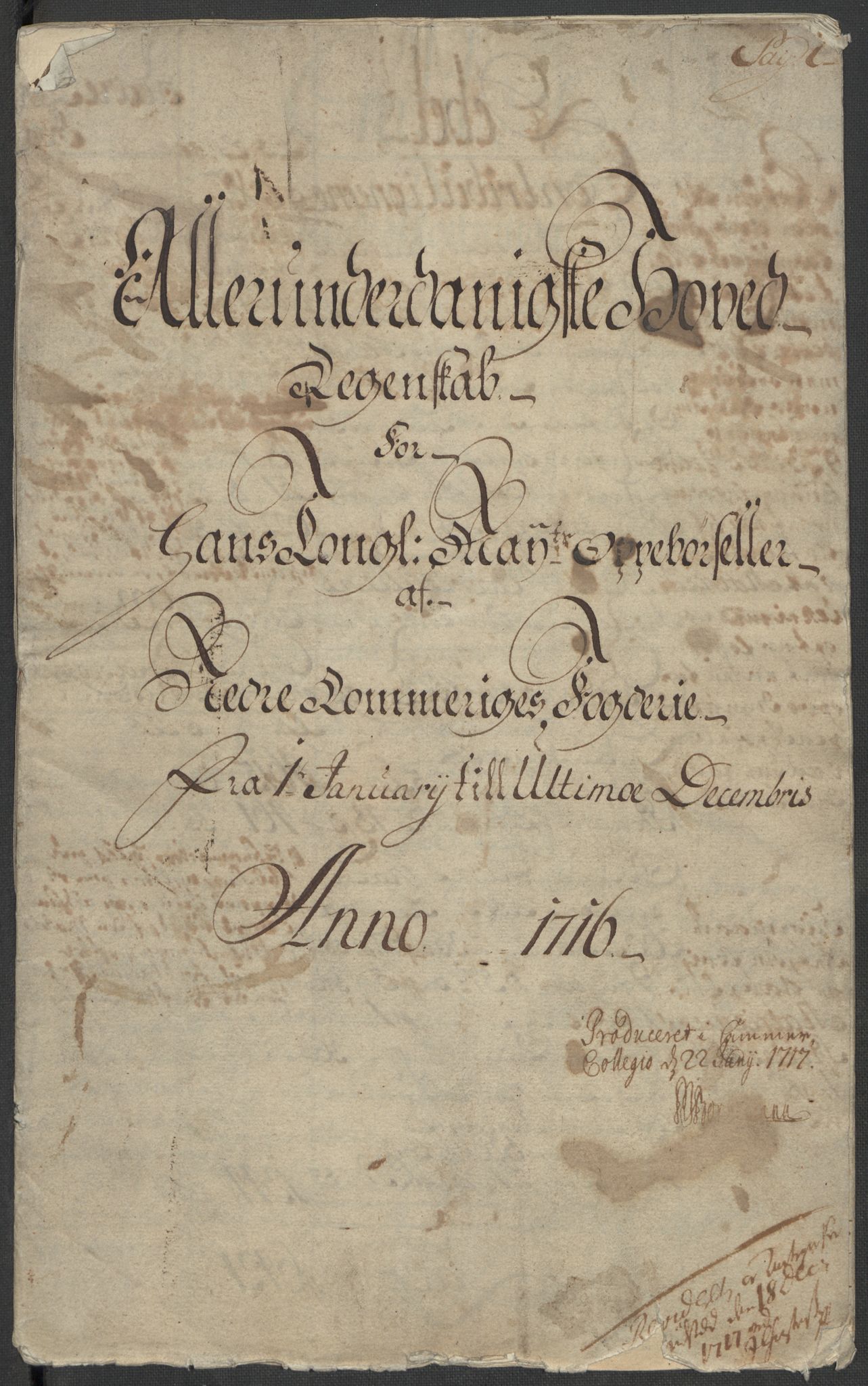 Rentekammeret inntil 1814, Reviderte regnskaper, Fogderegnskap, RA/EA-4092/R11/L0598: Fogderegnskap Nedre Romerike, 1716, p. 3