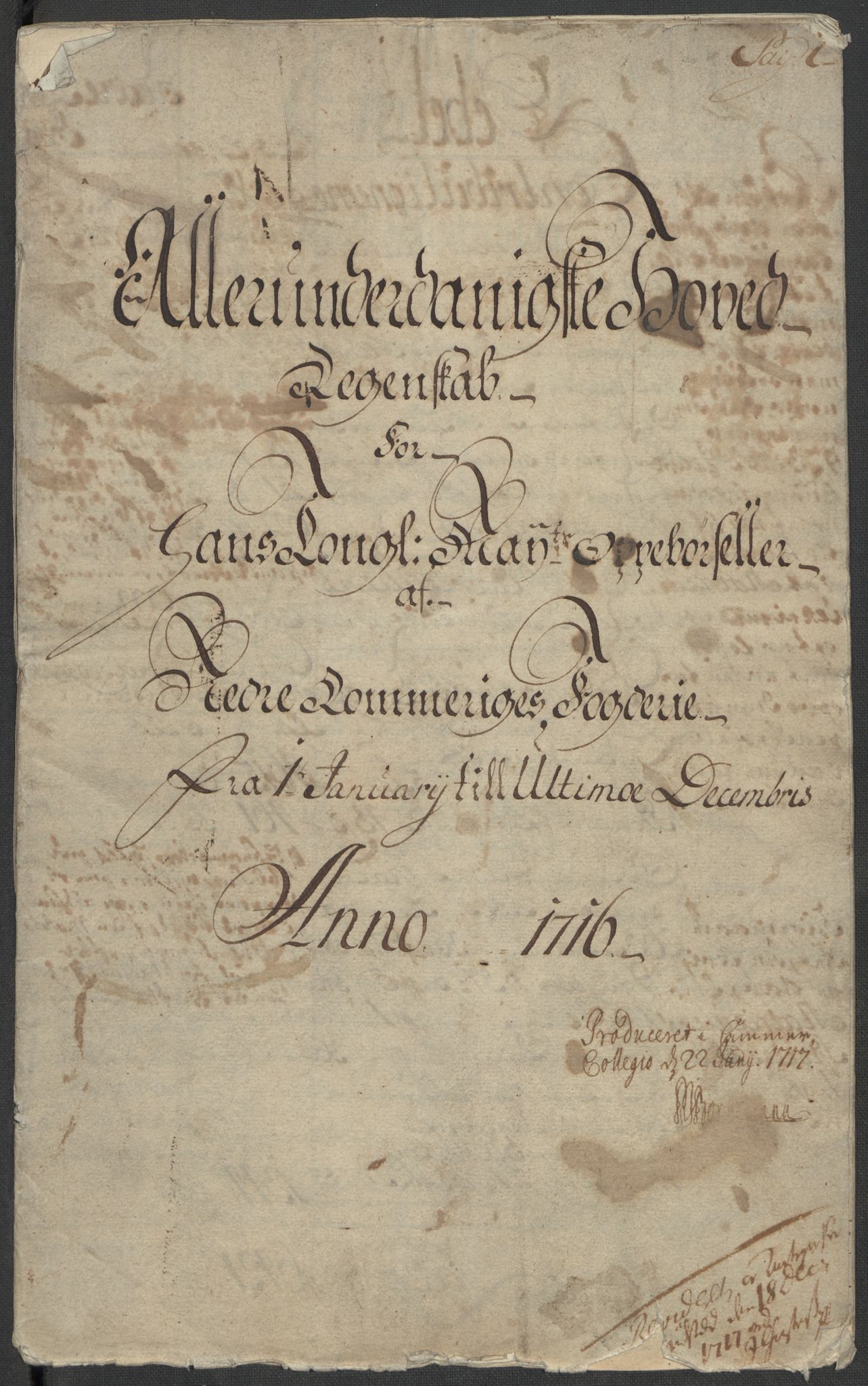 Rentekammeret inntil 1814, Reviderte regnskaper, Fogderegnskap, AV/RA-EA-4092/R11/L0598: Fogderegnskap Nedre Romerike, 1716, p. 3