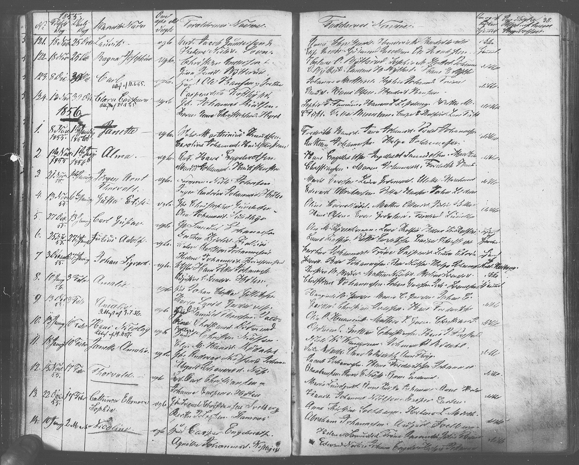 Vestby prestekontor Kirkebøker, SAO/A-10893/F/Fa/L0007: Parish register (official) no. I 7, 1850-1862, p. 38