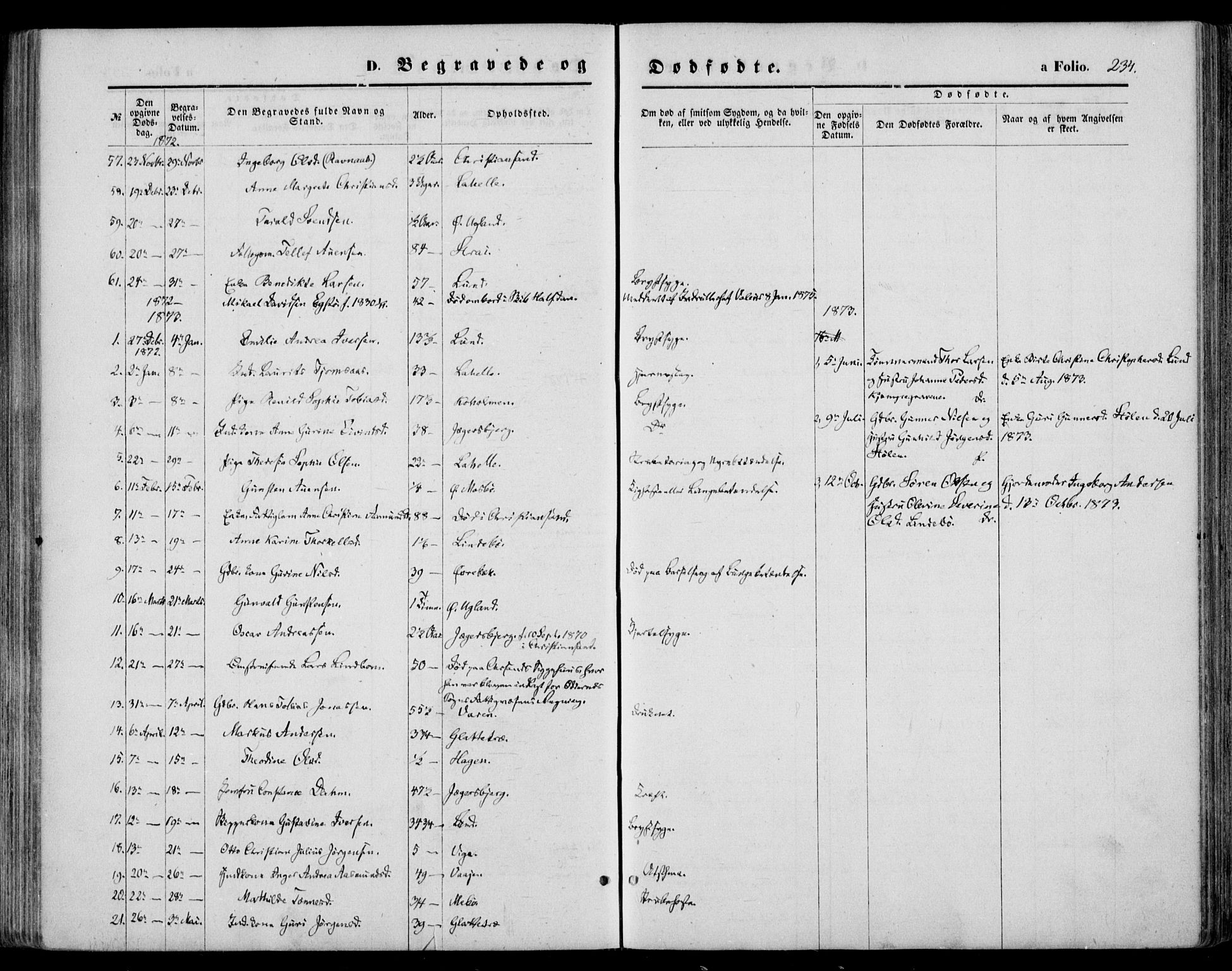 Oddernes sokneprestkontor, AV/SAK-1111-0033/F/Fa/Faa/L0008: Parish register (official) no. A 8, 1864-1880, p. 234