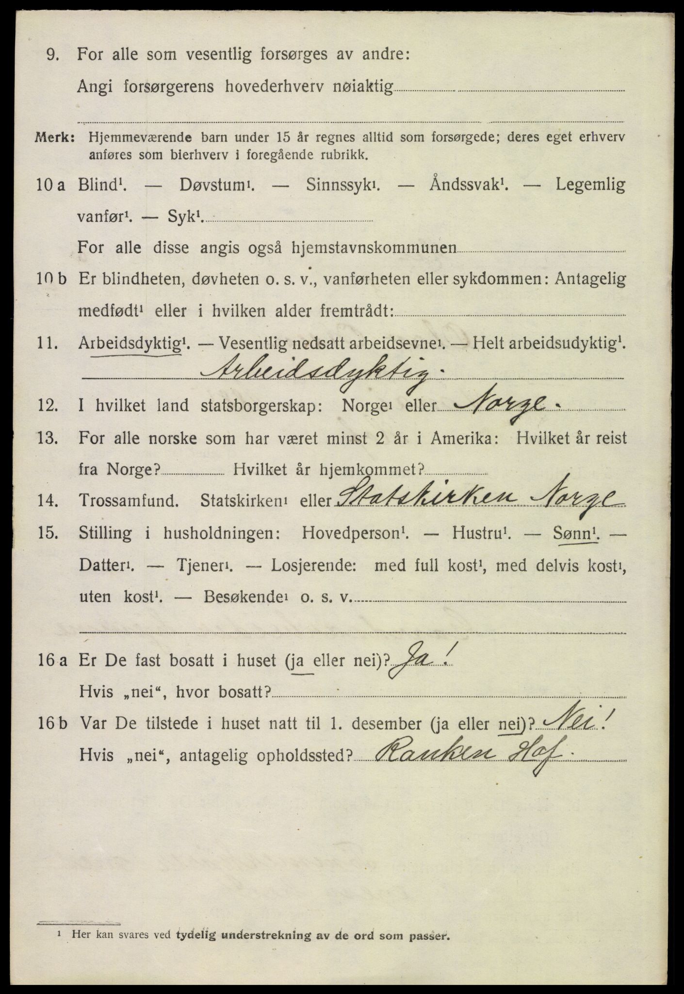 SAH, 1920 census for Hof, 1920, p. 7716