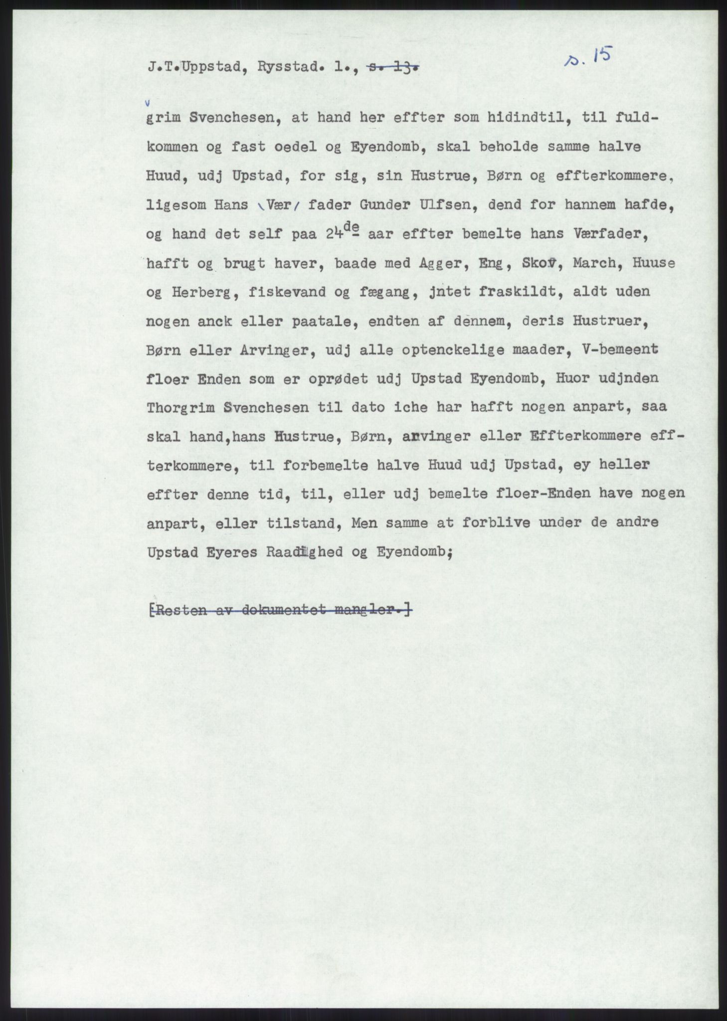 Samlinger til kildeutgivelse, Diplomavskriftsamlingen, RA/EA-4053/H/Ha, p. 266