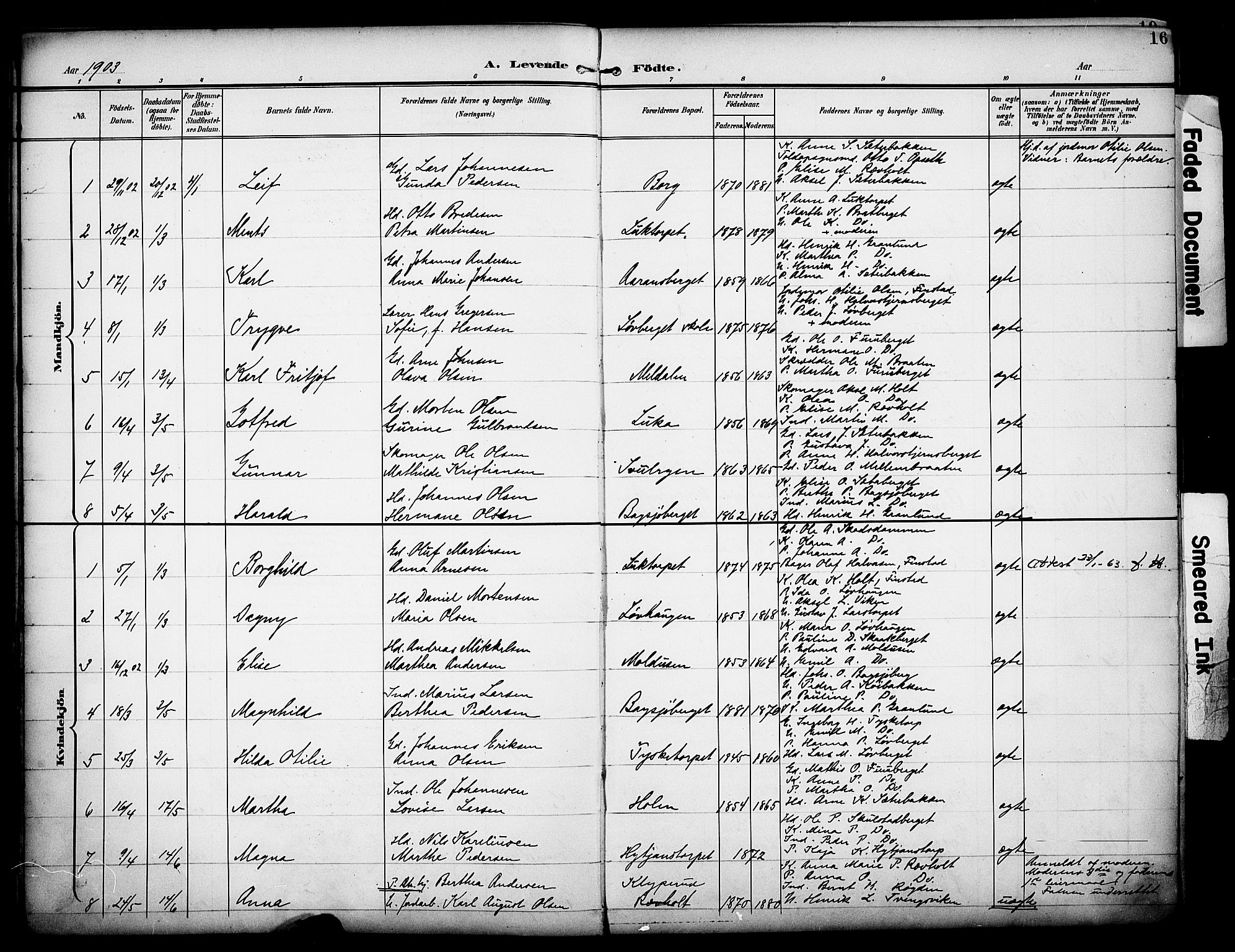 Grue prestekontor, SAH/PREST-036/H/Ha/Haa/L0014: Parish register (official) no. 14, 1898-1915, p. 16