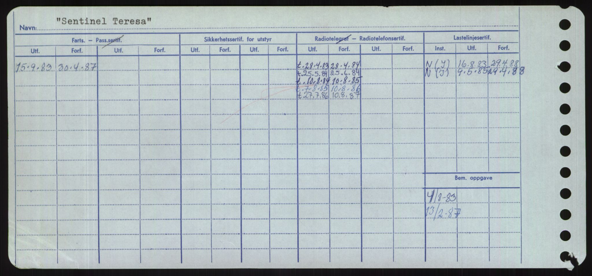 Sjøfartsdirektoratet med forløpere, Skipsmålingen, RA/S-1627/H/Hd/L0032: Fartøy, San-Seve, p. 516