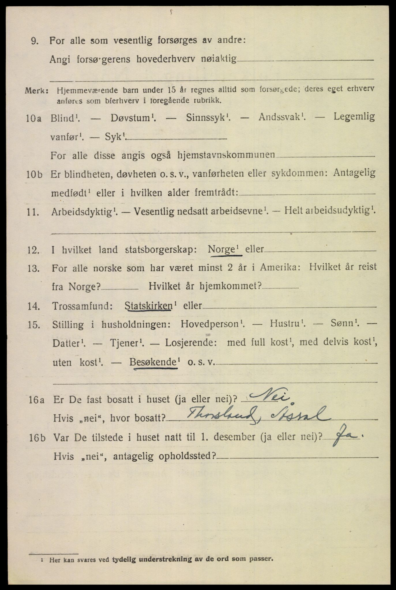 SAK, 1920 census for Åseral, 1920, p. 767