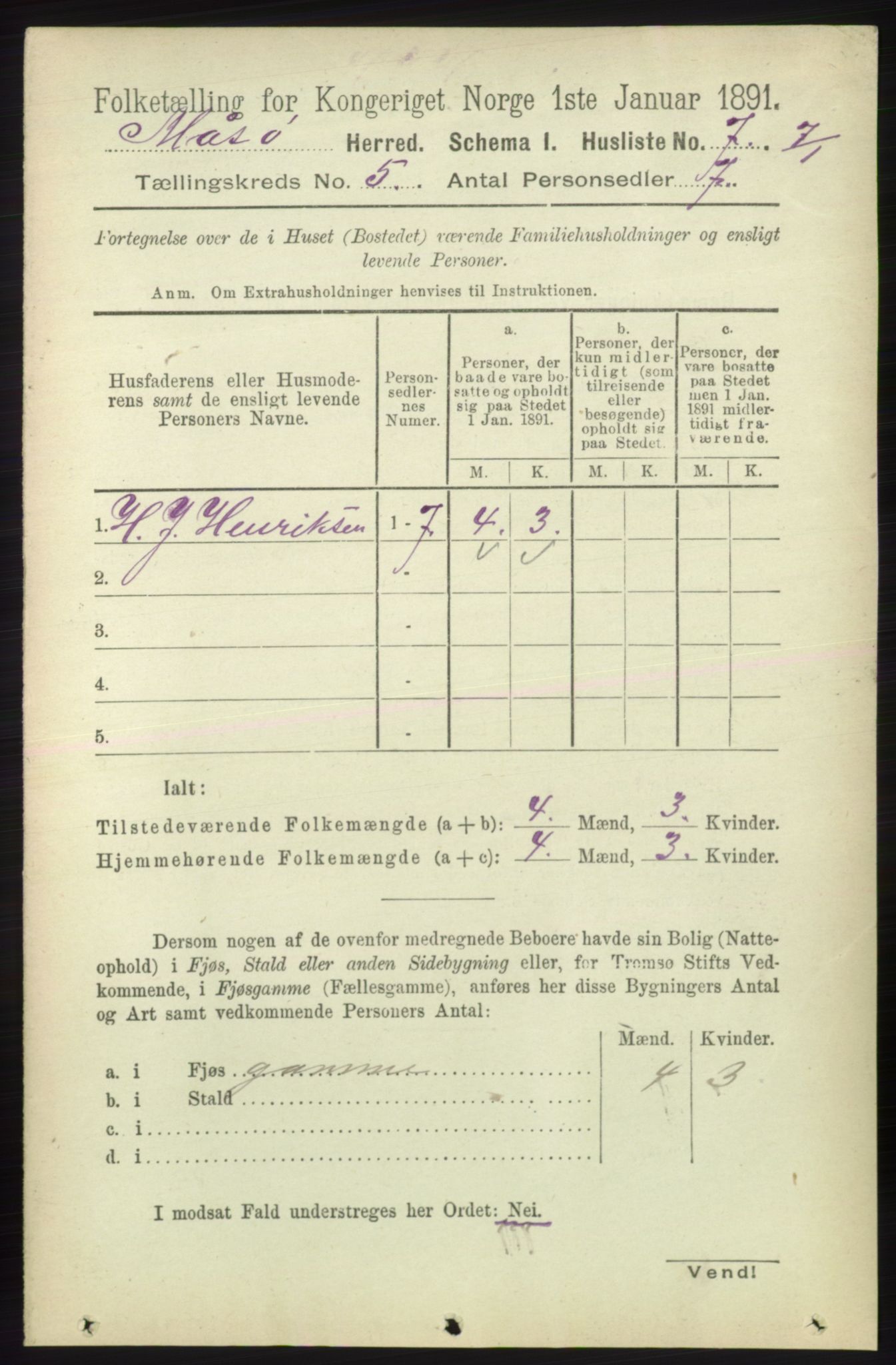 RA, 1891 census for 2018 Måsøy, 1891, p. 661