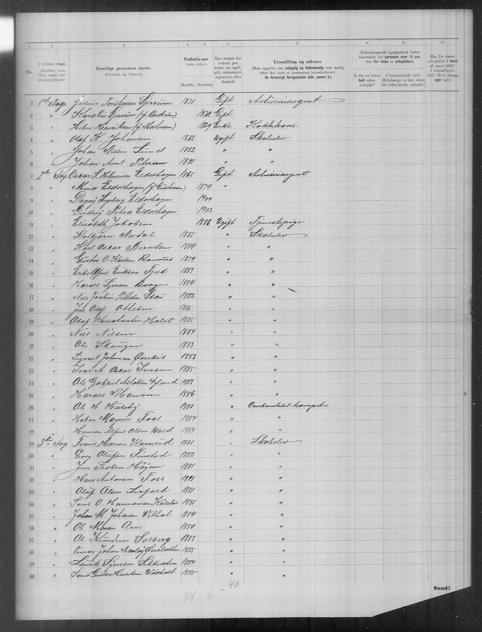 OBA, Municipal Census 1903 for Kristiania, 1903, p. 16771