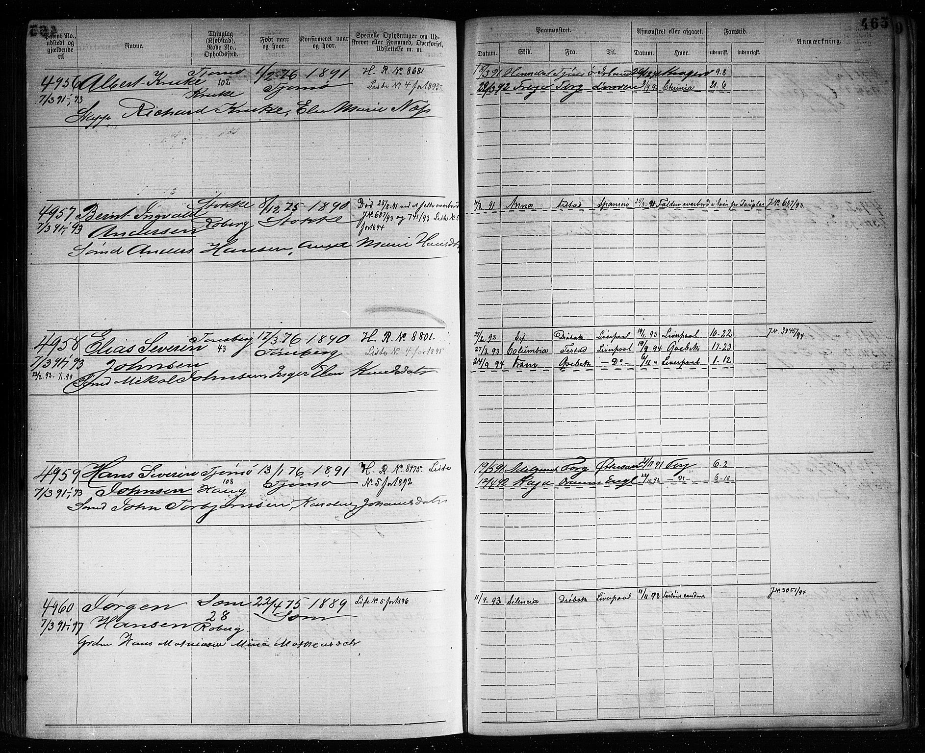 Tønsberg innrulleringskontor, AV/SAKO-A-786/F/Fb/L0007: Annotasjonsrulle Patent nr. 2636-5150, 1881-1892, p. 467