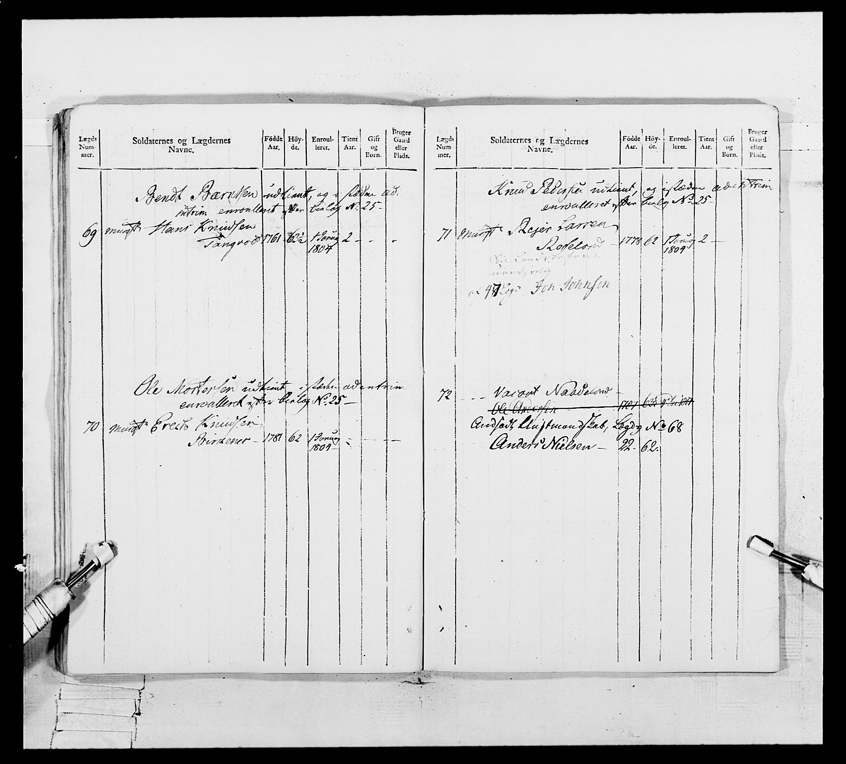 Generalitets- og kommissariatskollegiet, Det kongelige norske kommissariatskollegium, AV/RA-EA-5420/E/Eh/L0109: Vesterlenske nasjonale infanteriregiment, 1806, p. 475