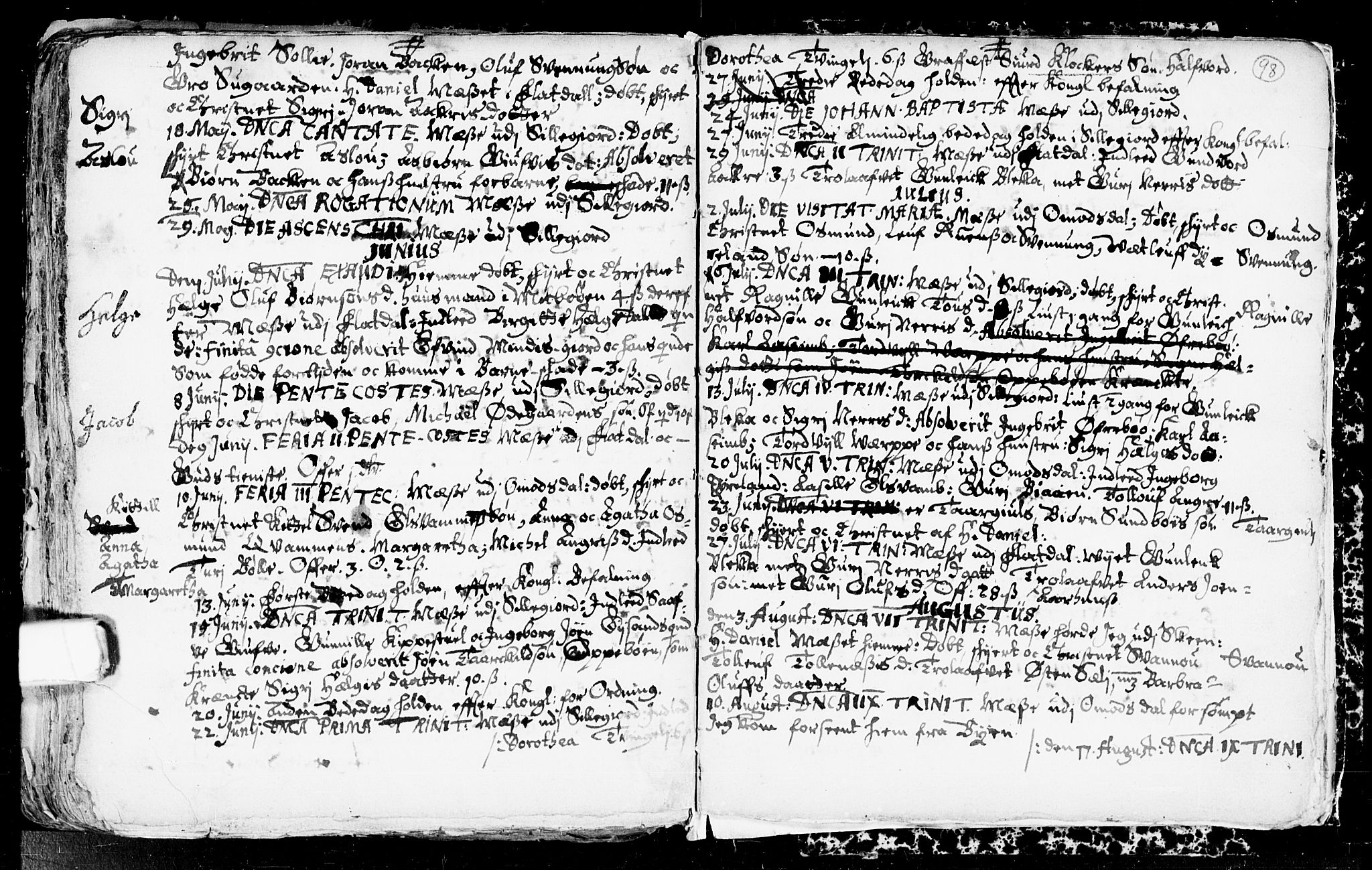 Seljord kirkebøker, SAKO/A-20/F/Fa/L0001: Parish register (official) no. I 1, 1654-1686, p. 98