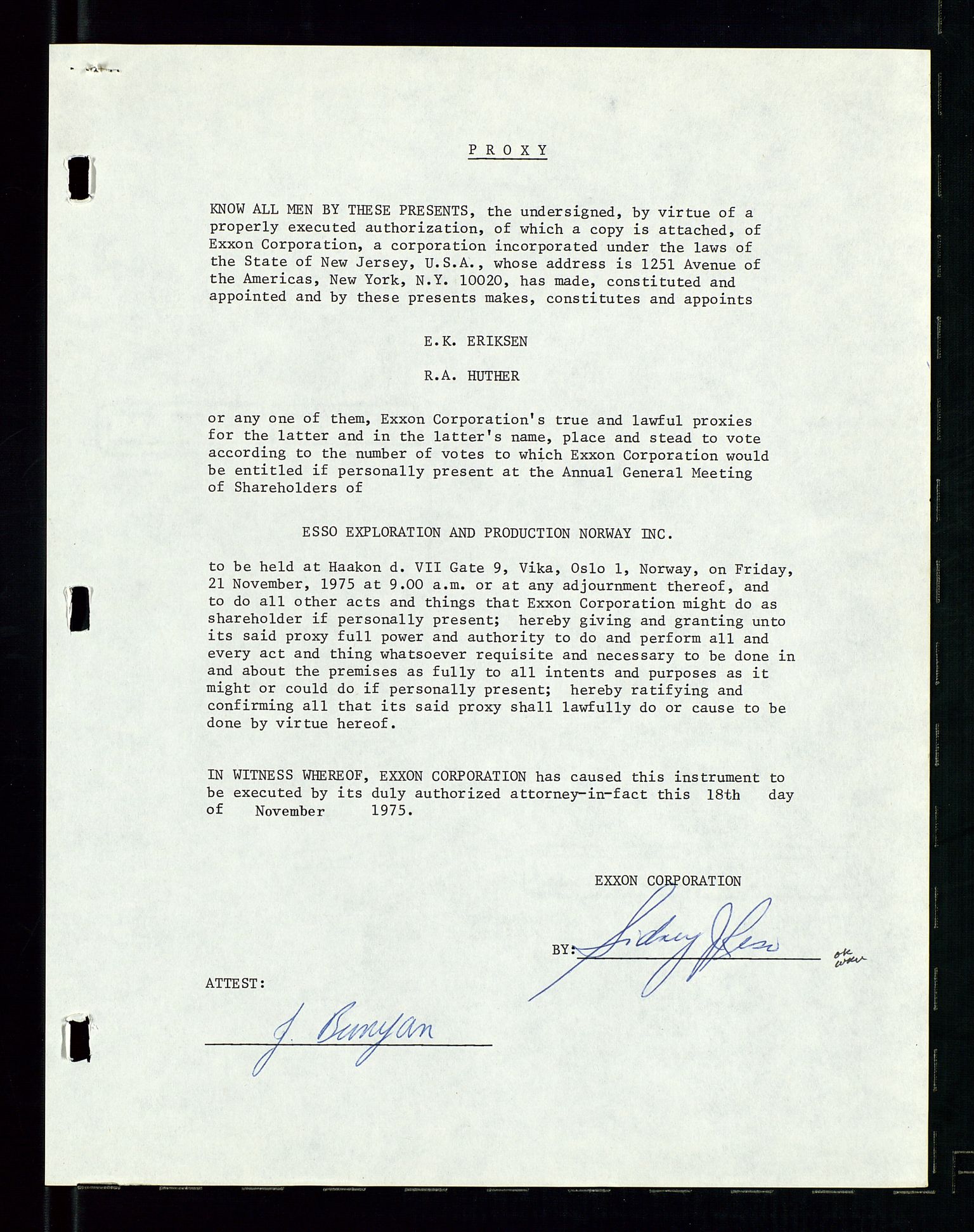 Pa 1512 - Esso Exploration and Production Norway Inc., AV/SAST-A-101917/A/Aa/L0001/0002: Styredokumenter / Corporate records, Board meeting minutes, Agreements, Stocholder meetings, 1975-1979, p. 14