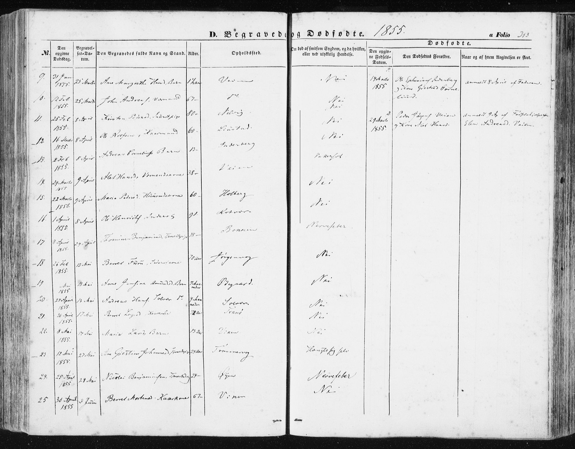 Ministerialprotokoller, klokkerbøker og fødselsregistre - Møre og Romsdal, AV/SAT-A-1454/581/L0937: Parish register (official) no. 581A05, 1853-1872, p. 303