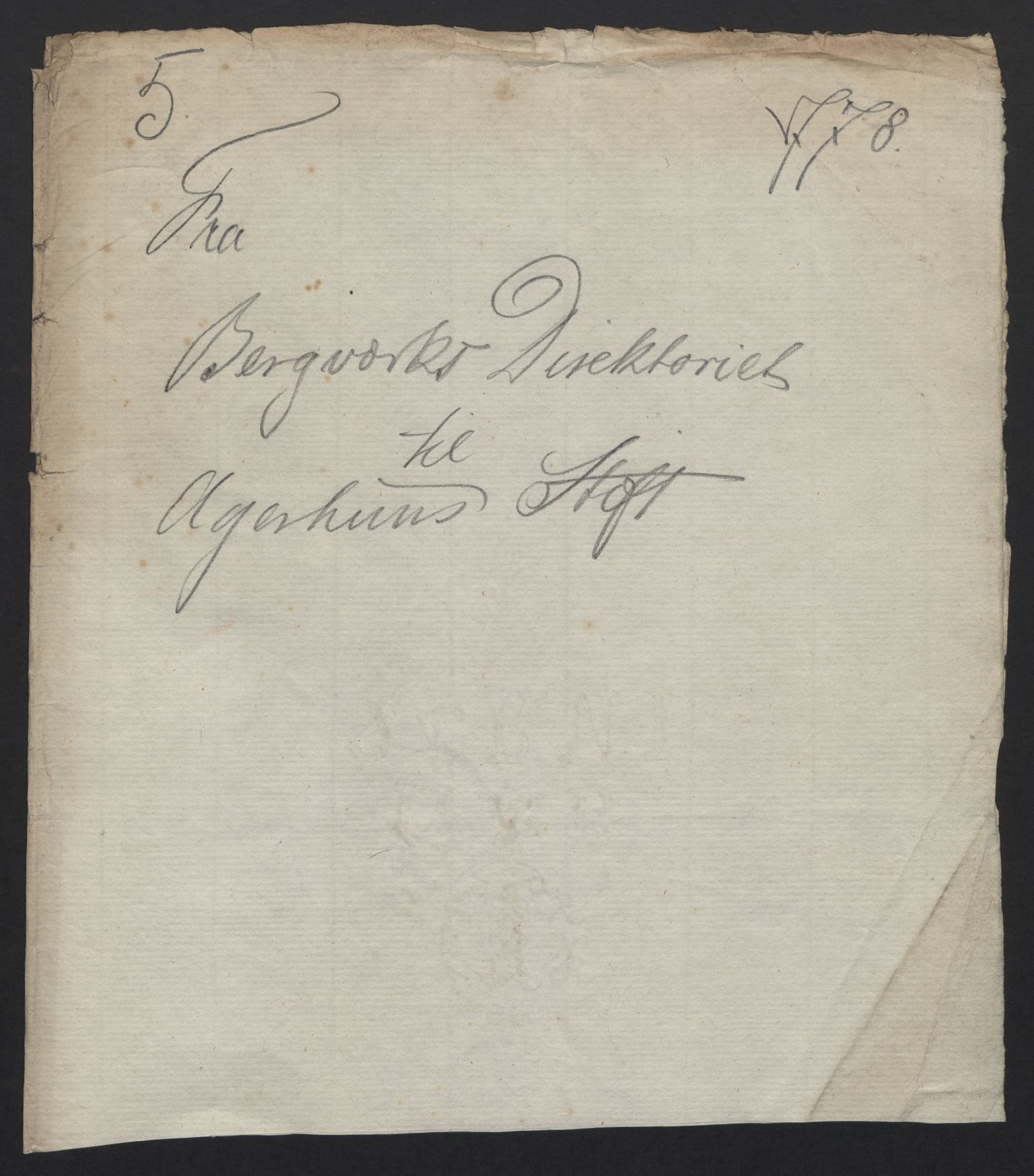 Kristiania stiftamt, SAO/A-10386/E/Ea/Eai/L0001: Bergverksdirektoriet, 1773-1785, p. 20