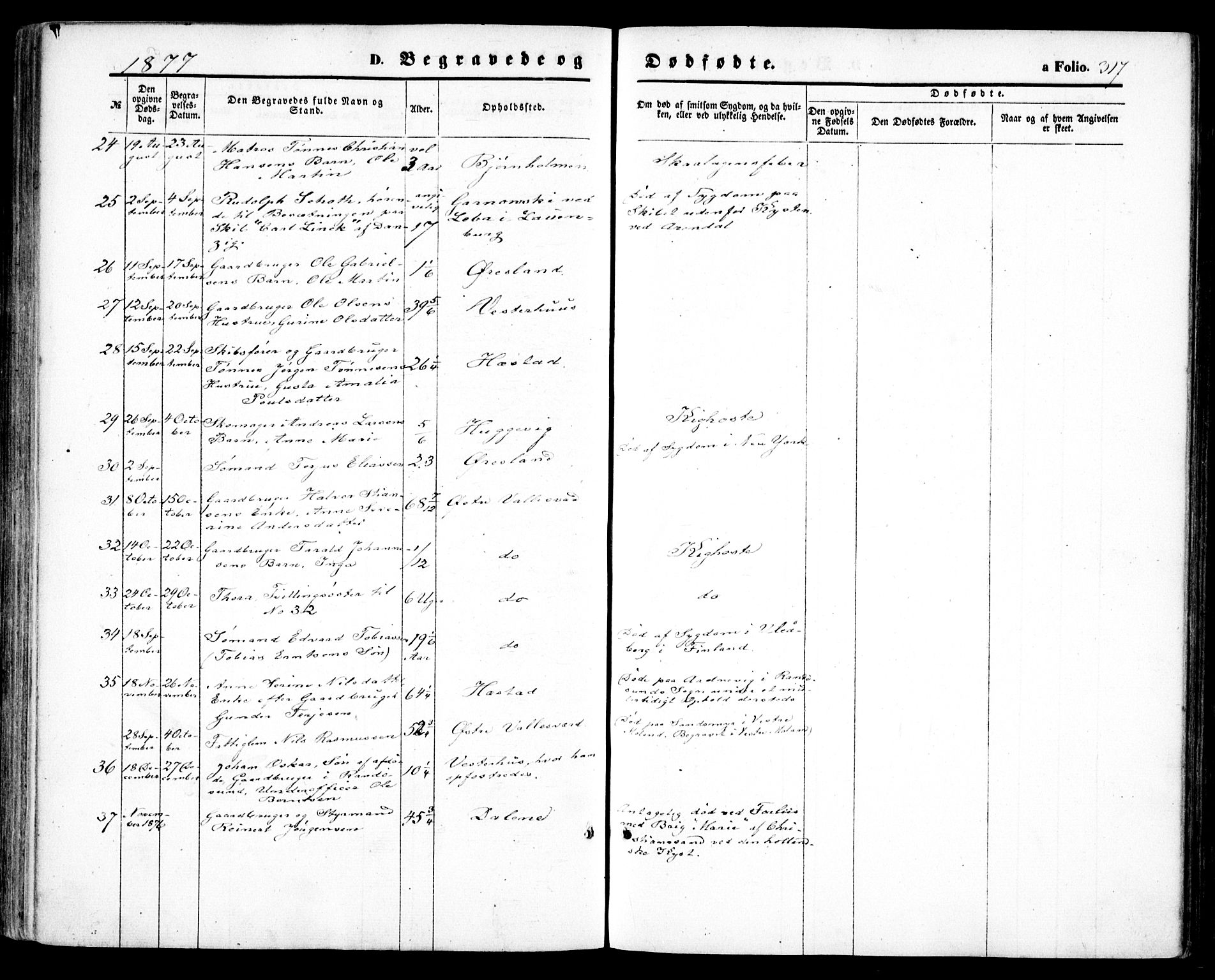 Høvåg sokneprestkontor, SAK/1111-0025/F/Fa/L0004: Parish register (official) no. A 4, 1859-1877, p. 317