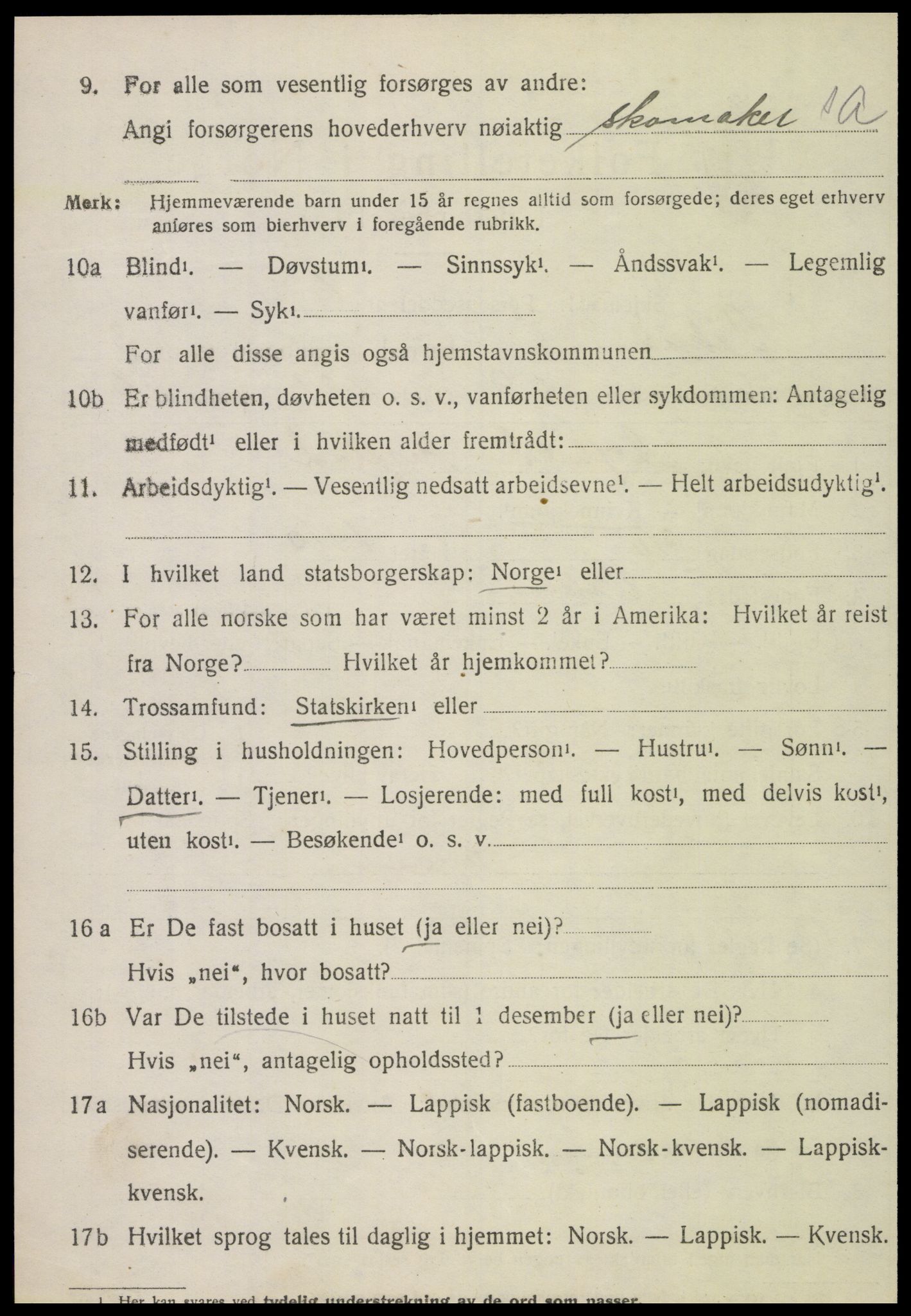 SAT, 1920 census for Vikna, 1920, p. 4132