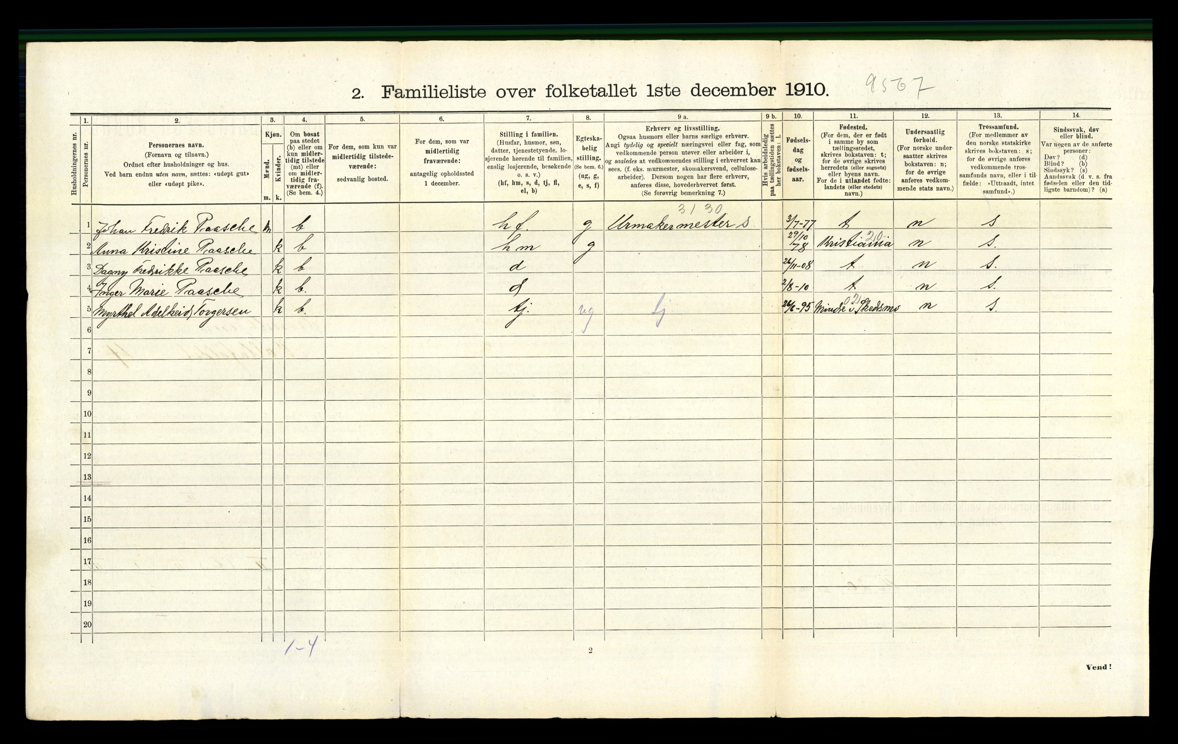 RA, 1910 census for Trondheim, 1910, p. 12392