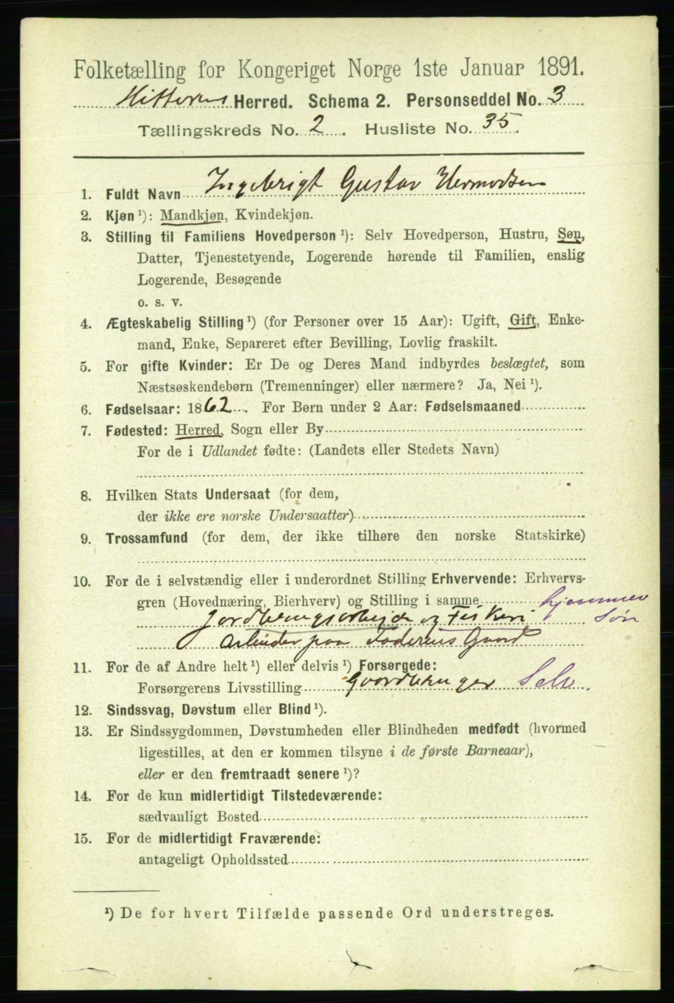 RA, 1891 census for 1617 Hitra, 1891, p. 430