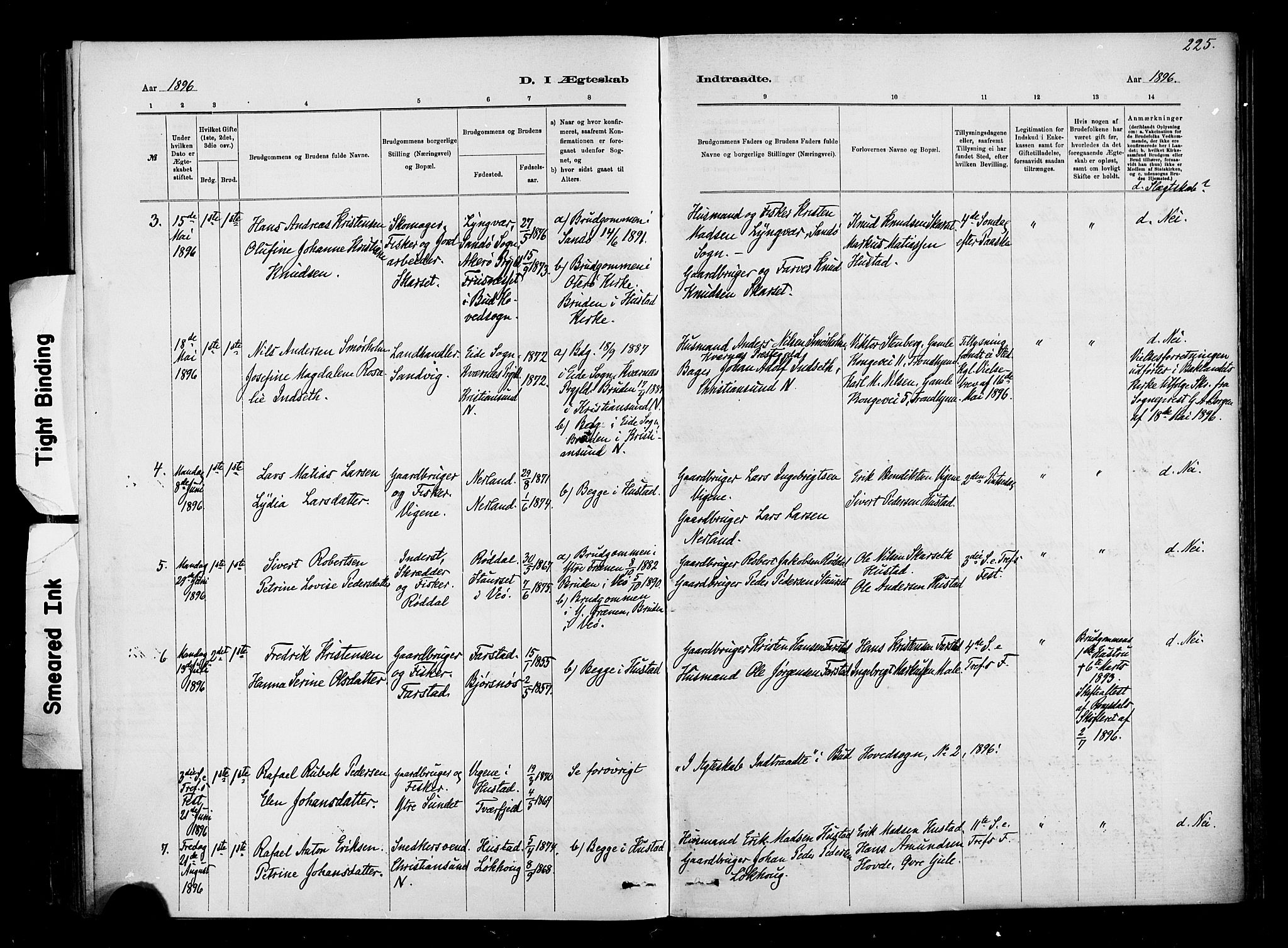 Ministerialprotokoller, klokkerbøker og fødselsregistre - Møre og Romsdal, AV/SAT-A-1454/567/L0778: Parish register (official) no. 567A01, 1881-1903, p. 225