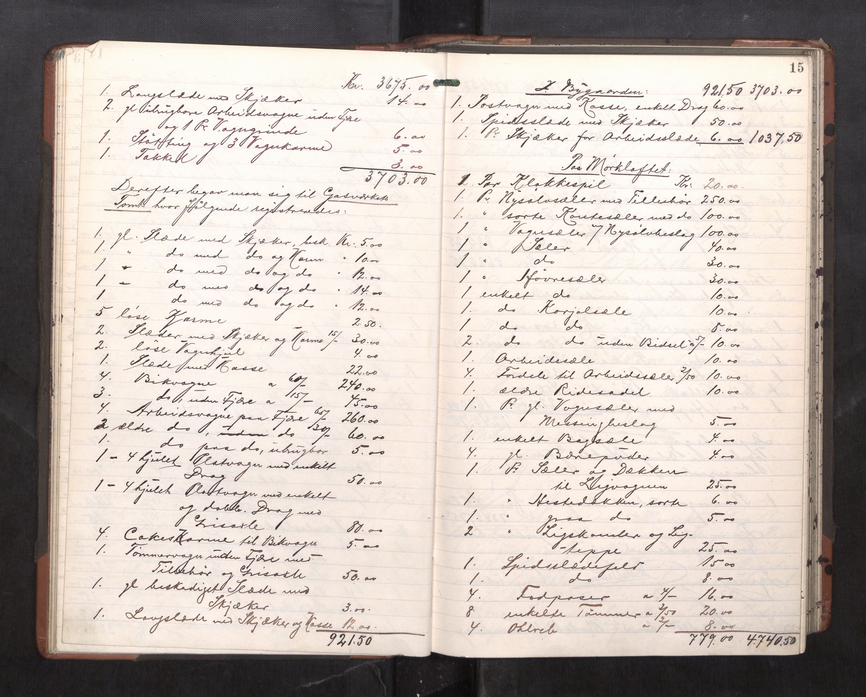 Trondheim byfogd, AV/SAT-A-0003/1/3/3C/L0023: Skifteregistreringsprotokoll - 11/2-15/5. (u/ register), 1905-1907, p. 15