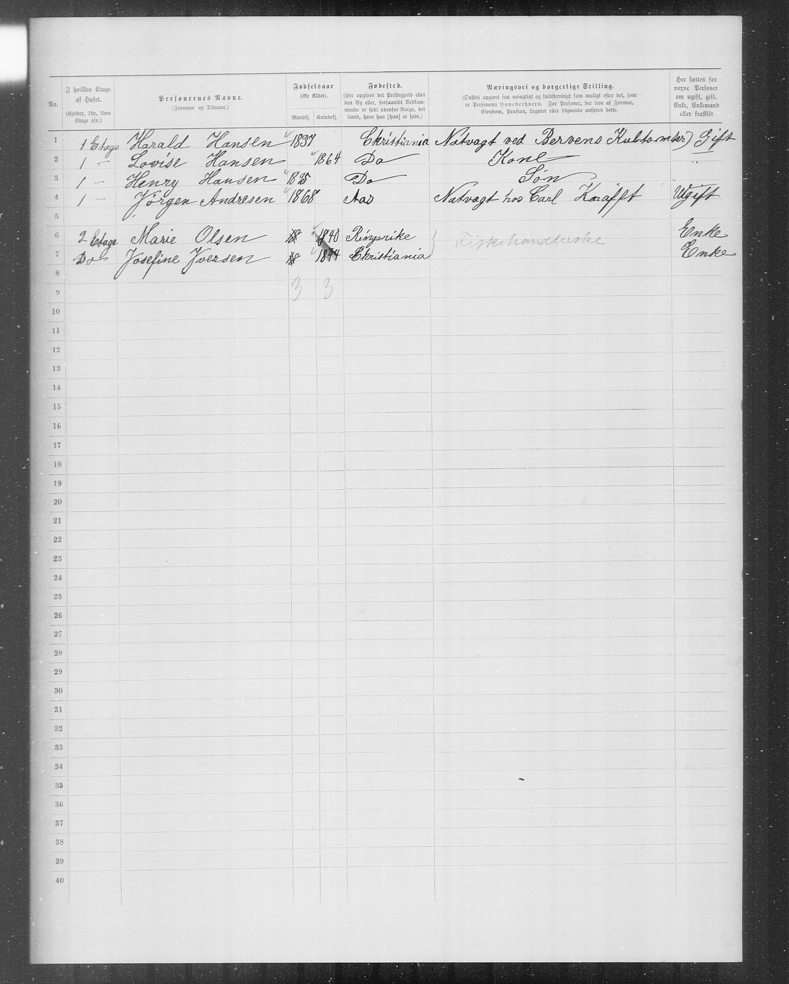 OBA, Municipal Census 1899 for Kristiania, 1899, p. 10765