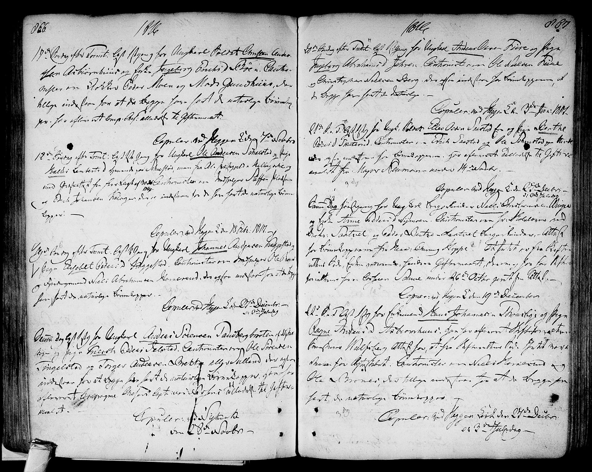 Modum kirkebøker, SAKO/A-234/F/Fa/L0003: Parish register (official) no. 3, 1783-1819, p. 866-867