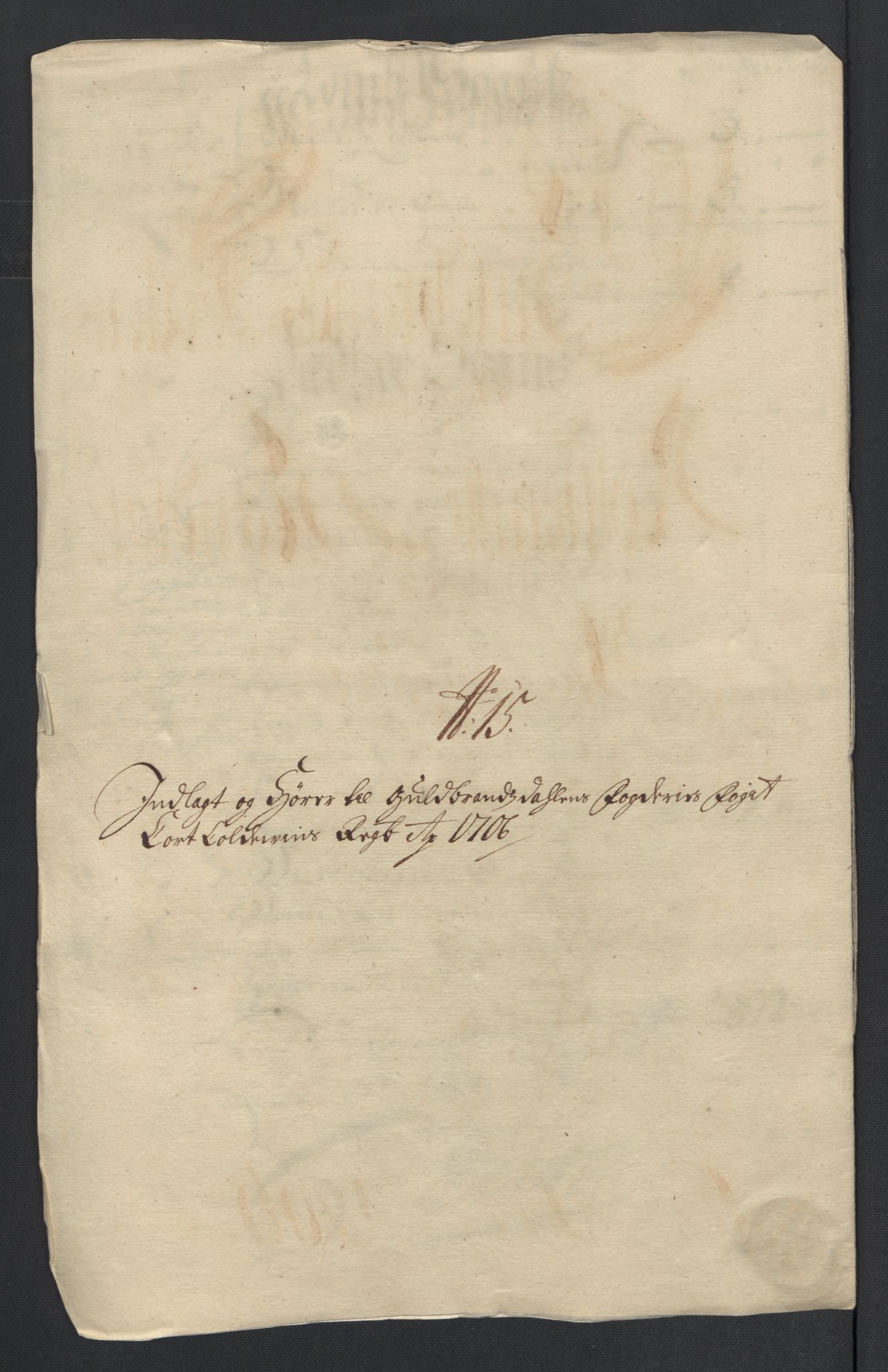 Rentekammeret inntil 1814, Reviderte regnskaper, Fogderegnskap, AV/RA-EA-4092/R17/L1178: Fogderegnskap Gudbrandsdal, 1705-1707, p. 256