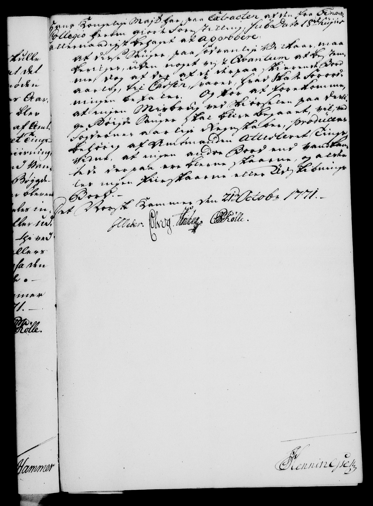 Rentekammeret, Kammerkanselliet, RA/EA-3111/G/Gf/Gfa/L0054: Norsk relasjons- og resolusjonsprotokoll (merket RK 52.54), 1771-1772, p. 156