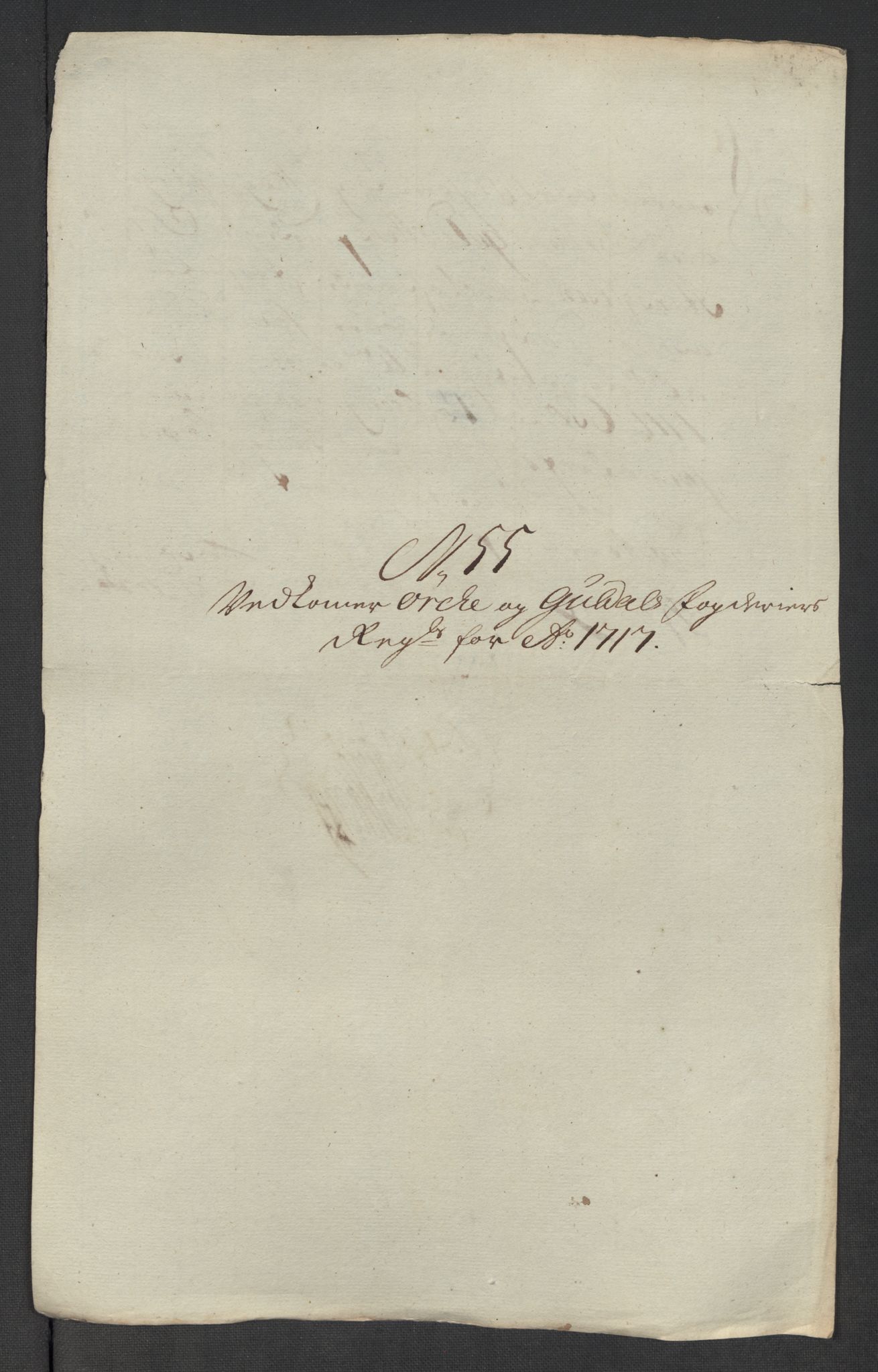 Rentekammeret inntil 1814, Reviderte regnskaper, Fogderegnskap, RA/EA-4092/R60/L3969: Fogderegnskap Orkdal og Gauldal, 1717, p. 444