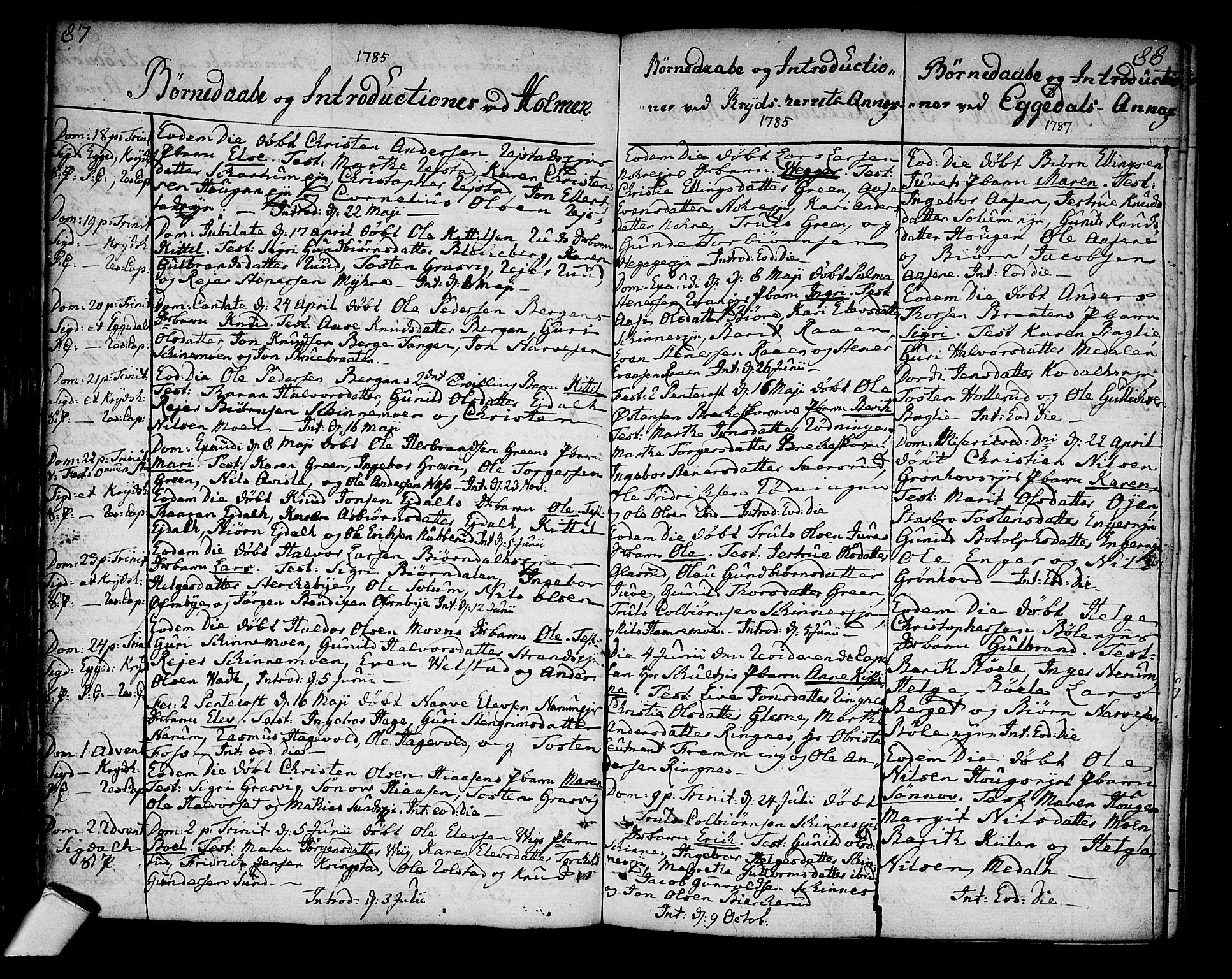 Sigdal kirkebøker, AV/SAKO-A-245/F/Fa/L0002: Parish register (official) no. I 2, 1778-1792, p. 87-88