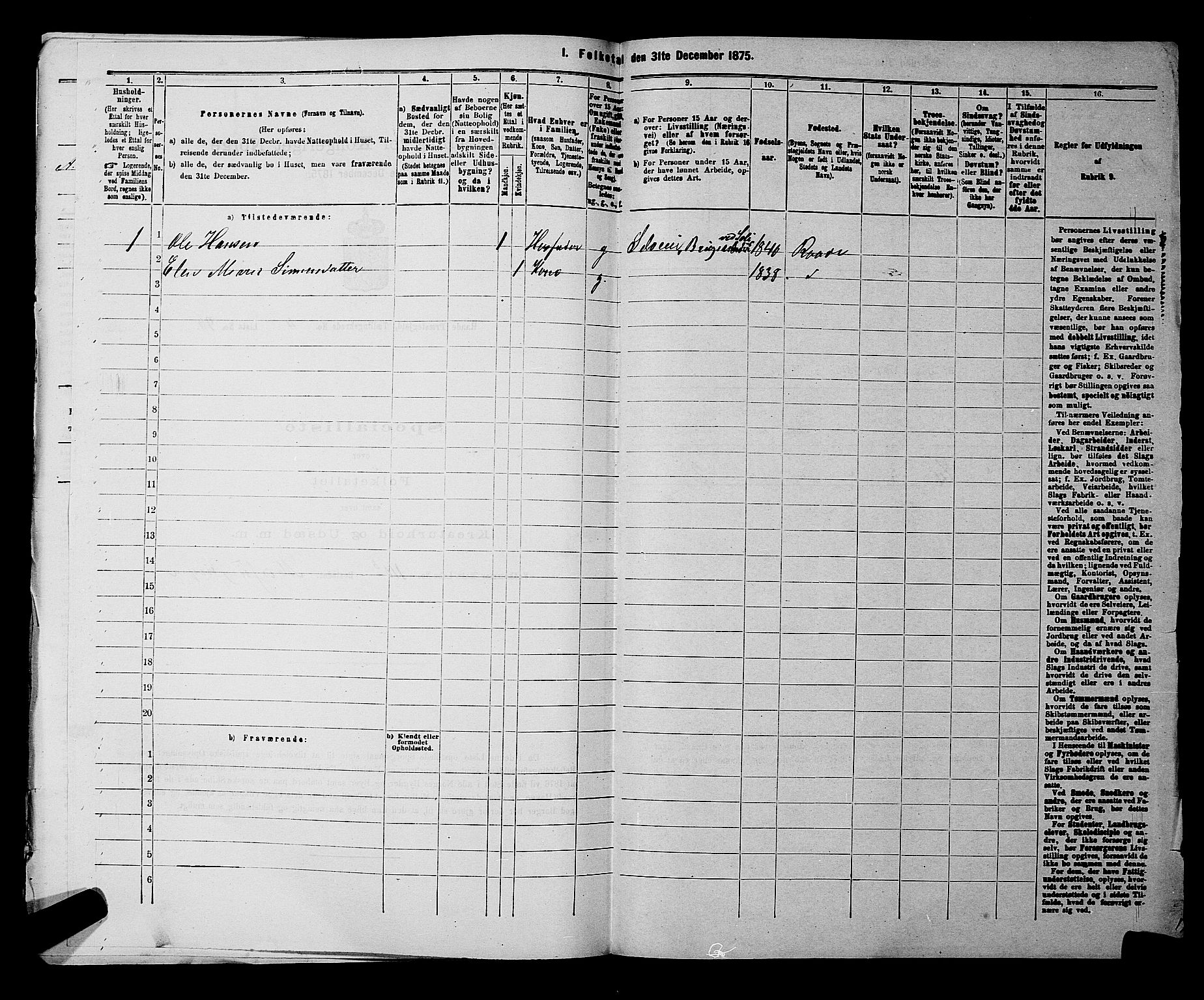 RA, 1875 census for 0135P Råde, 1875, p. 978