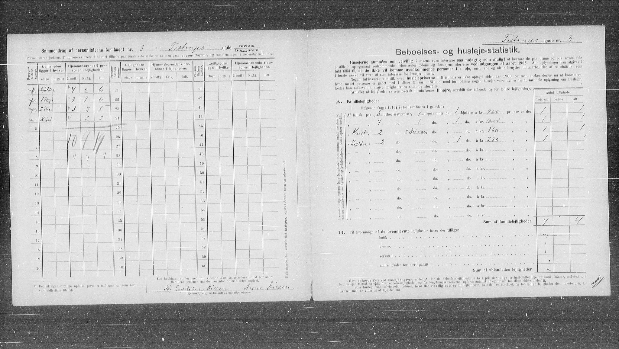 OBA, Municipal Census 1905 for Kristiania, 1905, p. 60483